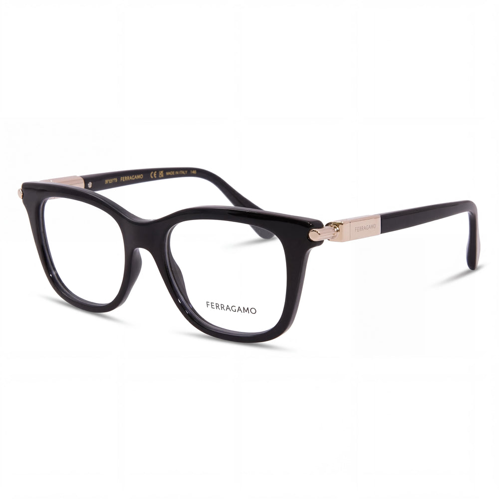 Ferragamo Women's Casual Eyewear, Multicoloured INJECTED Frame with Black Lenses, 50mm Lens Width