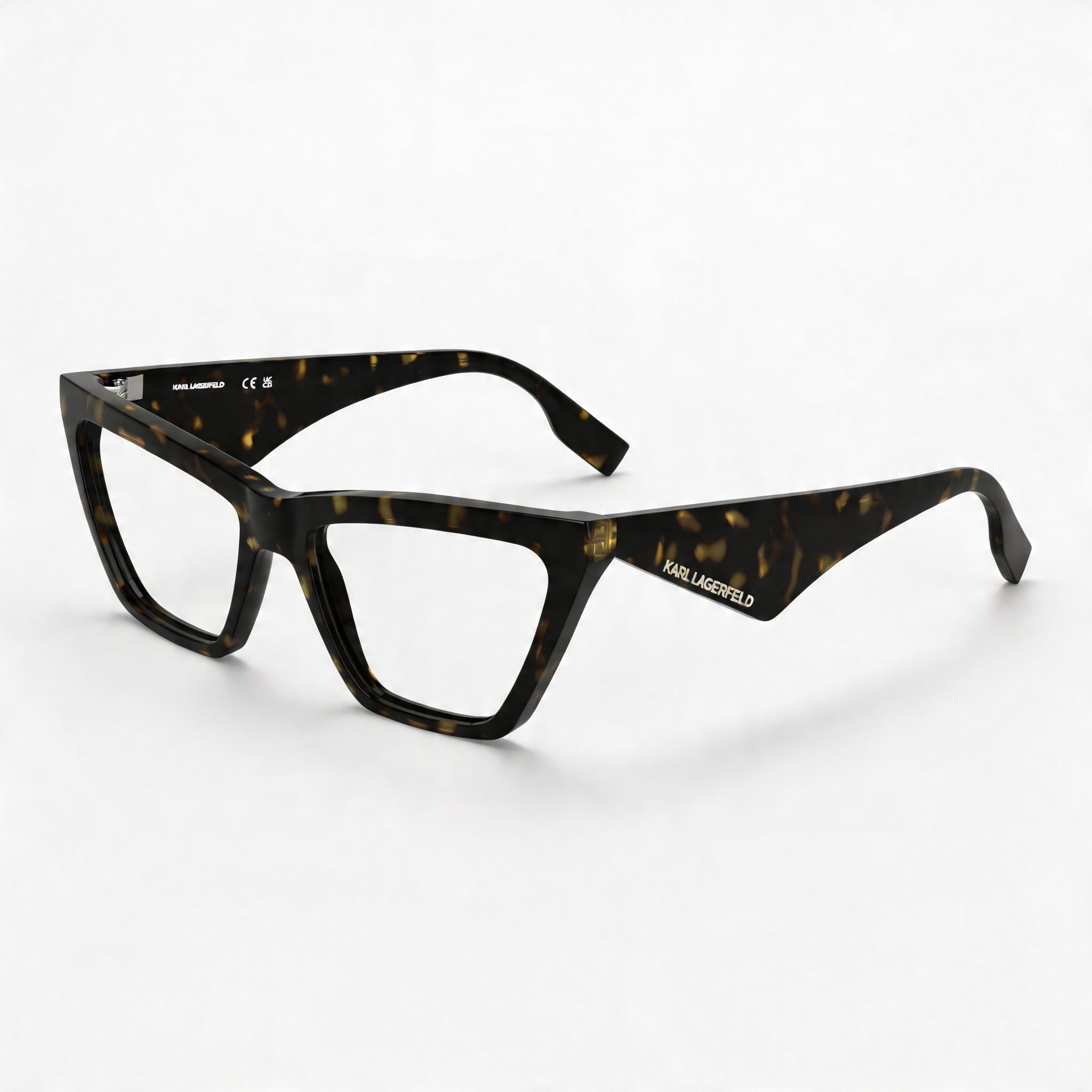 Montura de acetato para gafas de mujer KARL LAGERFELD Kl6195 en carey oscuro con lente de 54 mm y patillas de 140 mm, Photo 1