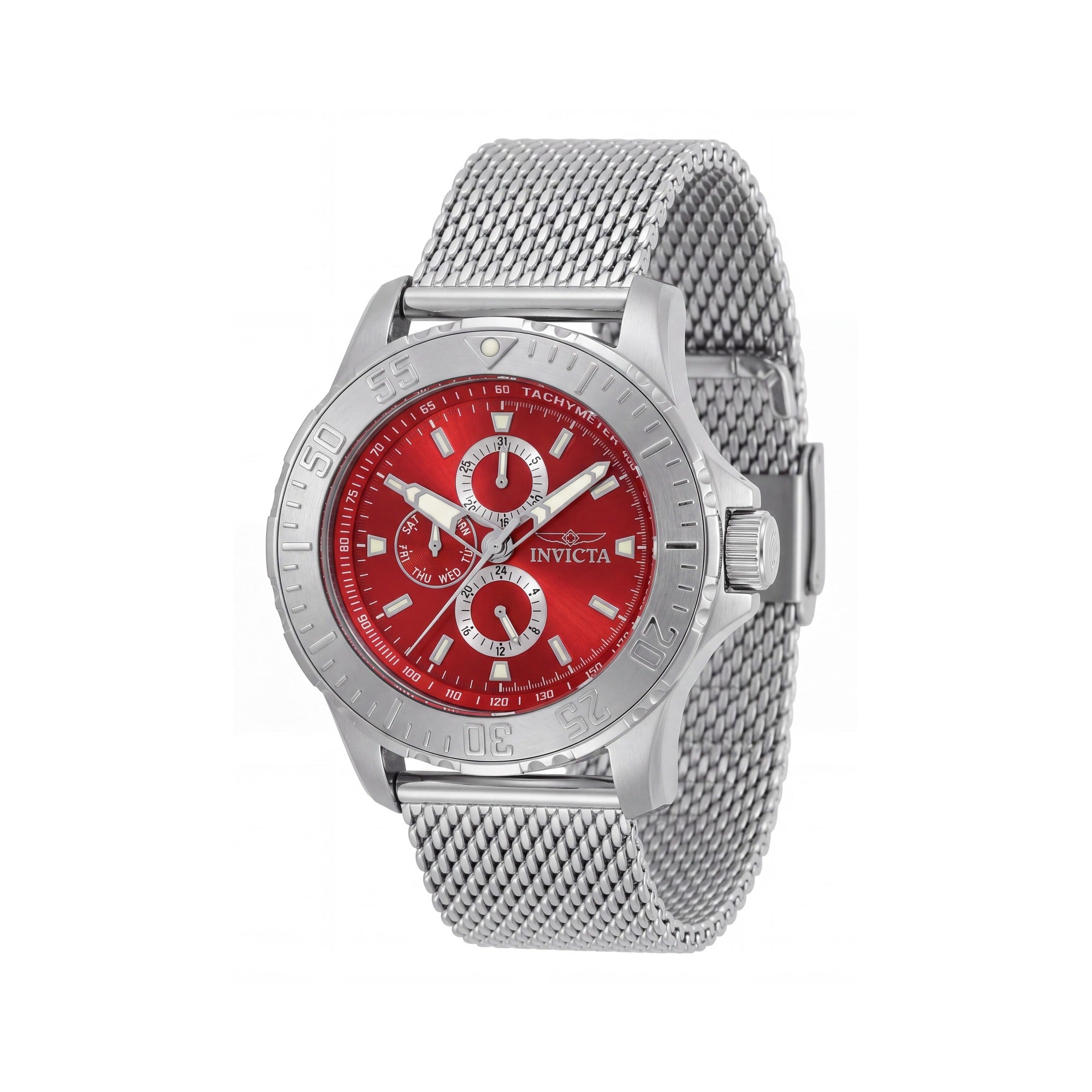 Invicta Classic Reloj de hombre de acero inoxidable con marcadores en el bisel, números arábigos y manecillas de alto contraste 49.50mm, Photo 1