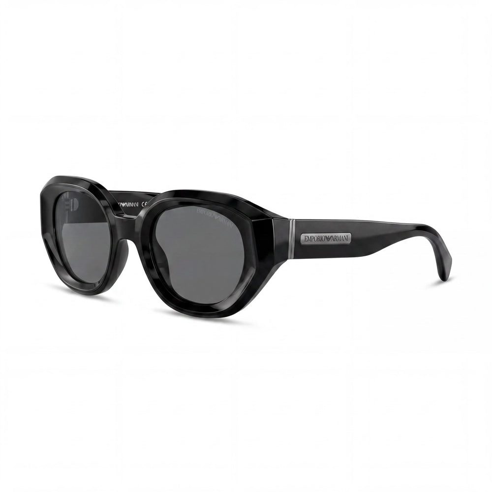 Gafas de sol Emporio Armani Ea4230u de ajuste universal para mujer, montura de plástico multicolor, lentes gris oscuro con protección 100% UV, 48 mm