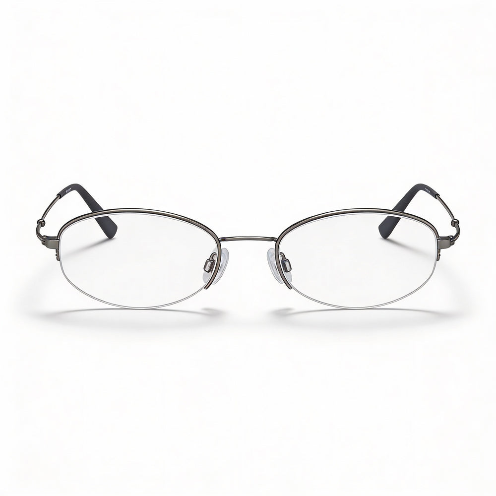 Flexon H6030 Unisex Acetate Eyeglasses with Light Gunmetal Frame, Featuring a 52mm Lens Width