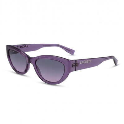 Gafas de sol Lacoste L6013s para mujer, montura multicolor Iniettato, protección UV 100 %, lentes violetas transparentes, 54 mm