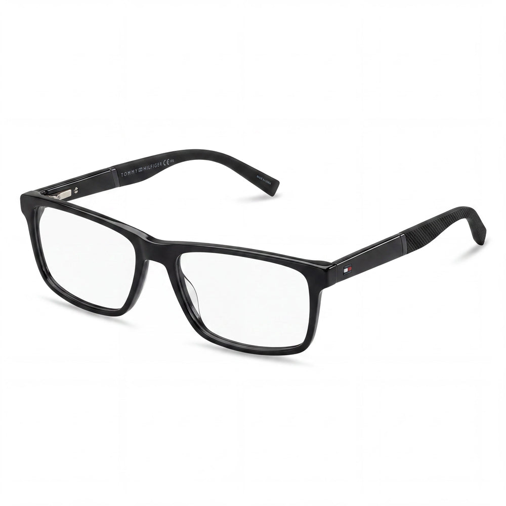 Tommy Hilfiger Modern Women's Acetate Frame Eyewear, Black, with Polycarbonate Lenses, 56mm Lens Width