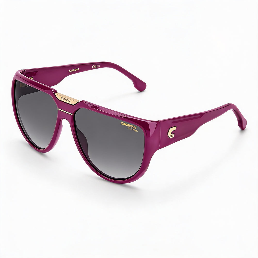 Carrera Contemporary Unisex Polyamide Frame UV Protected Sunglasses Violet Grey Shaded 62mm