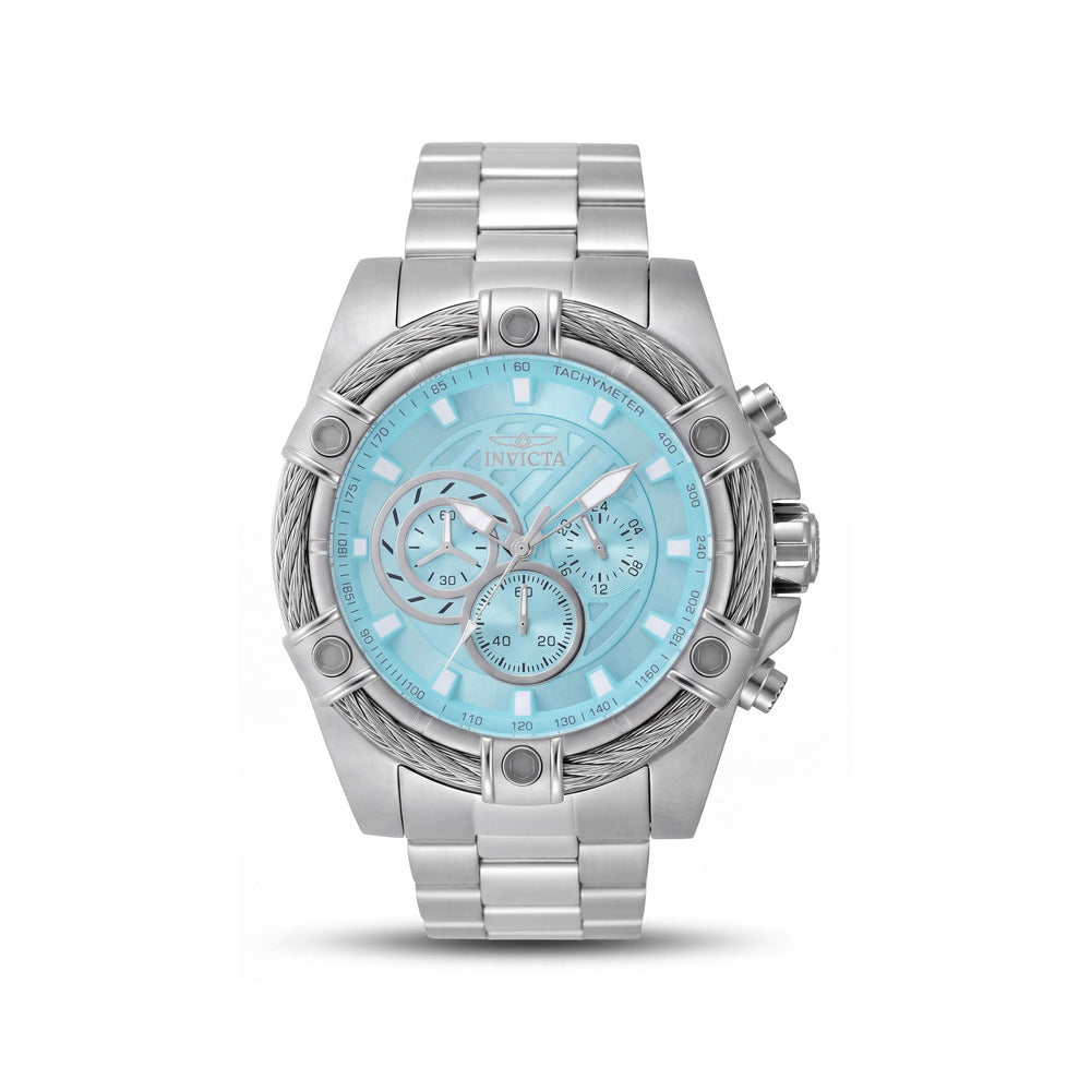 Invicta Bolt 48865 Reloj de cuarzo para hombre, de acero inoxidable, esfera azul, 52 mm