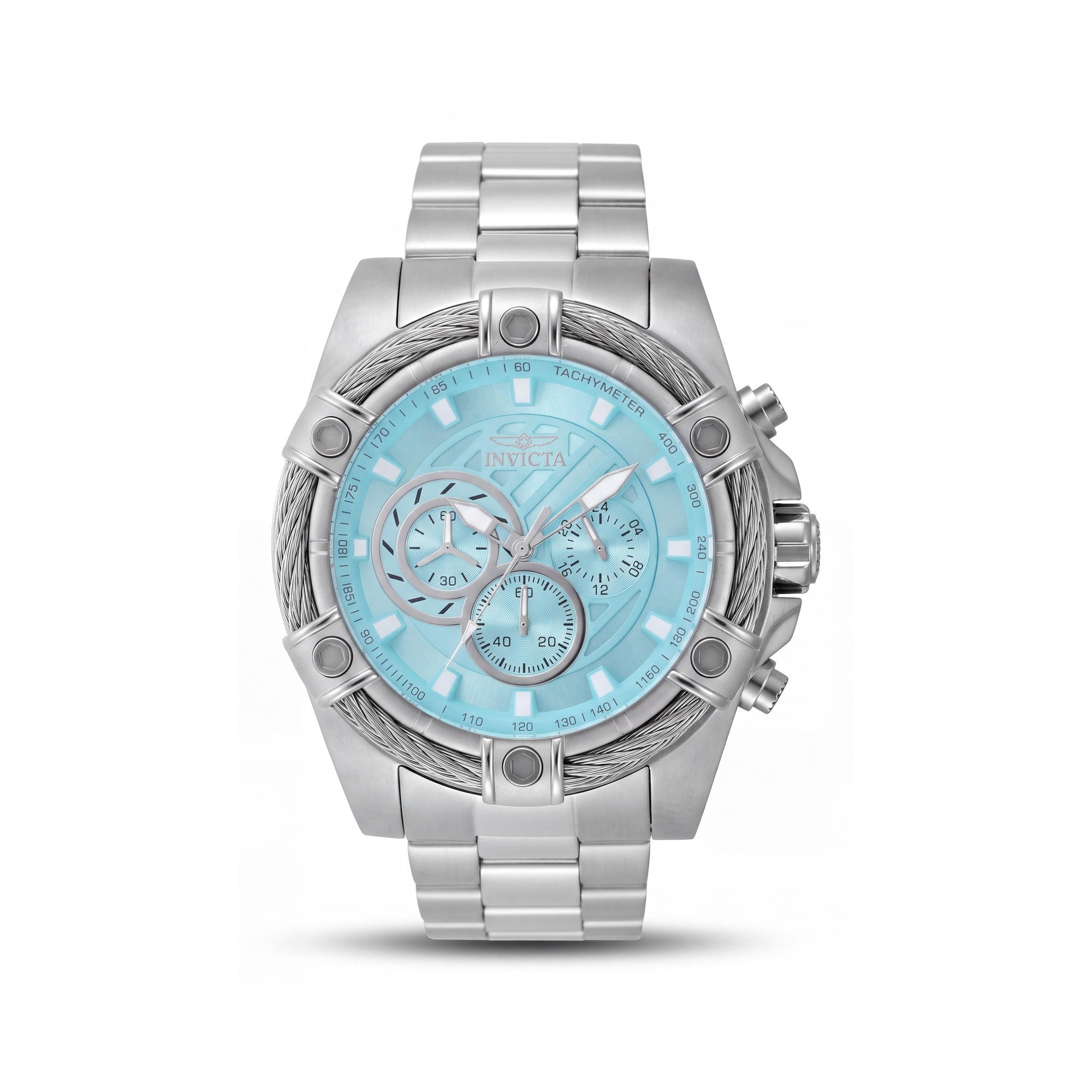 Invicta Bolt 48865 Reloj de cuarzo para hombre, de acero inoxidable, esfera azul, 52 mm, Photo 1