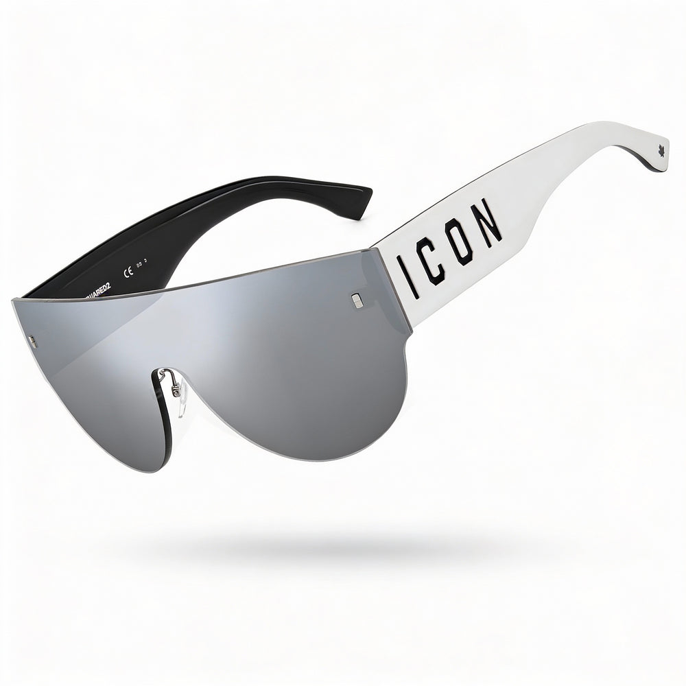 Gafas de sol unisex Carrera, montura de poliamida blanca y negra, lentes de policarbonato, protección UV de 99 mm