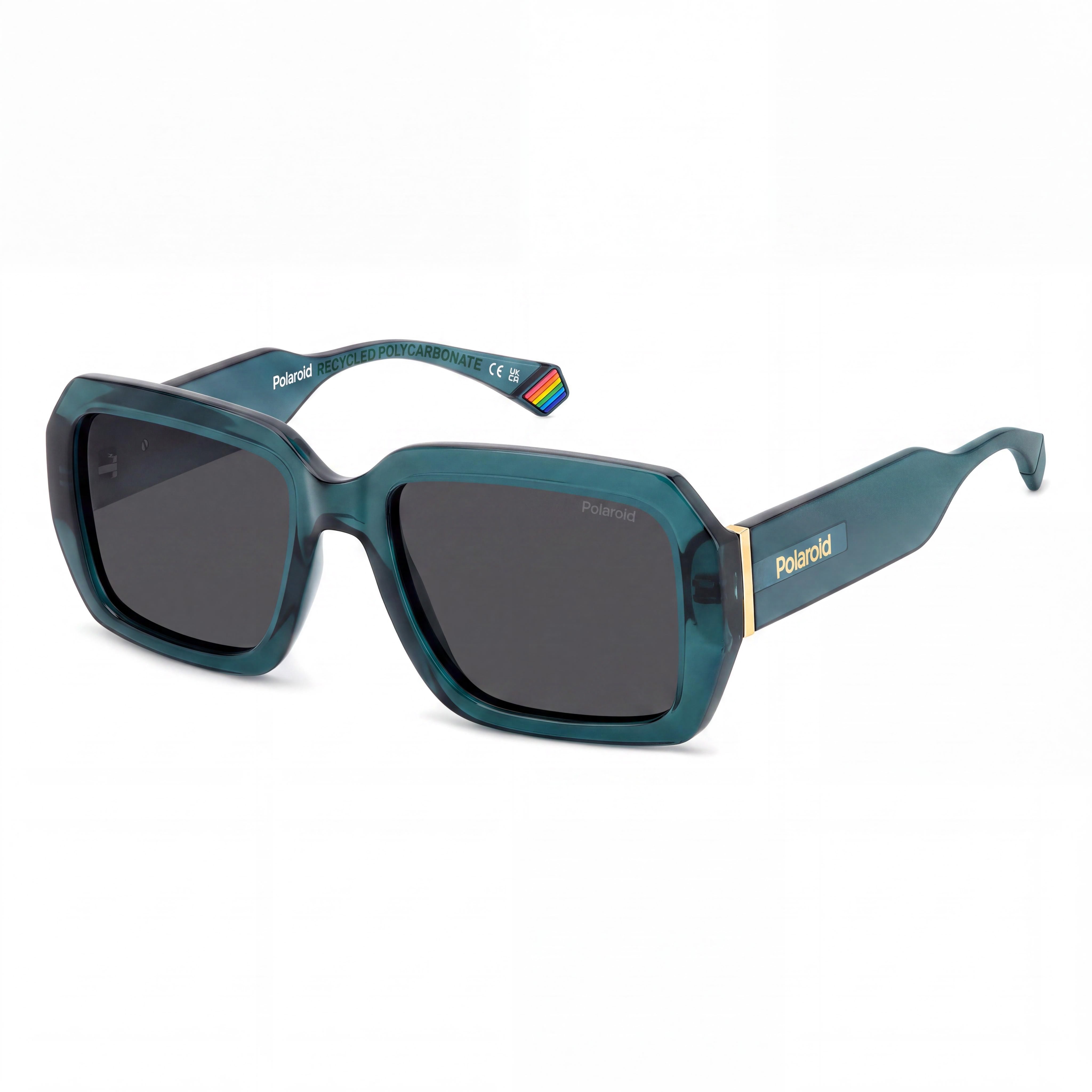 Polaroid Pld 6223/S/X Rectangular Women's Foglia Di Tè Polycarbonate Frame Polarized Sunglasses, Grey Lens, 54mm, Photo 1