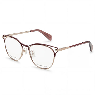 rag & bone Modern Women's Red Gold Alloy Steel Frame Polycarbonate Lenses 51mm