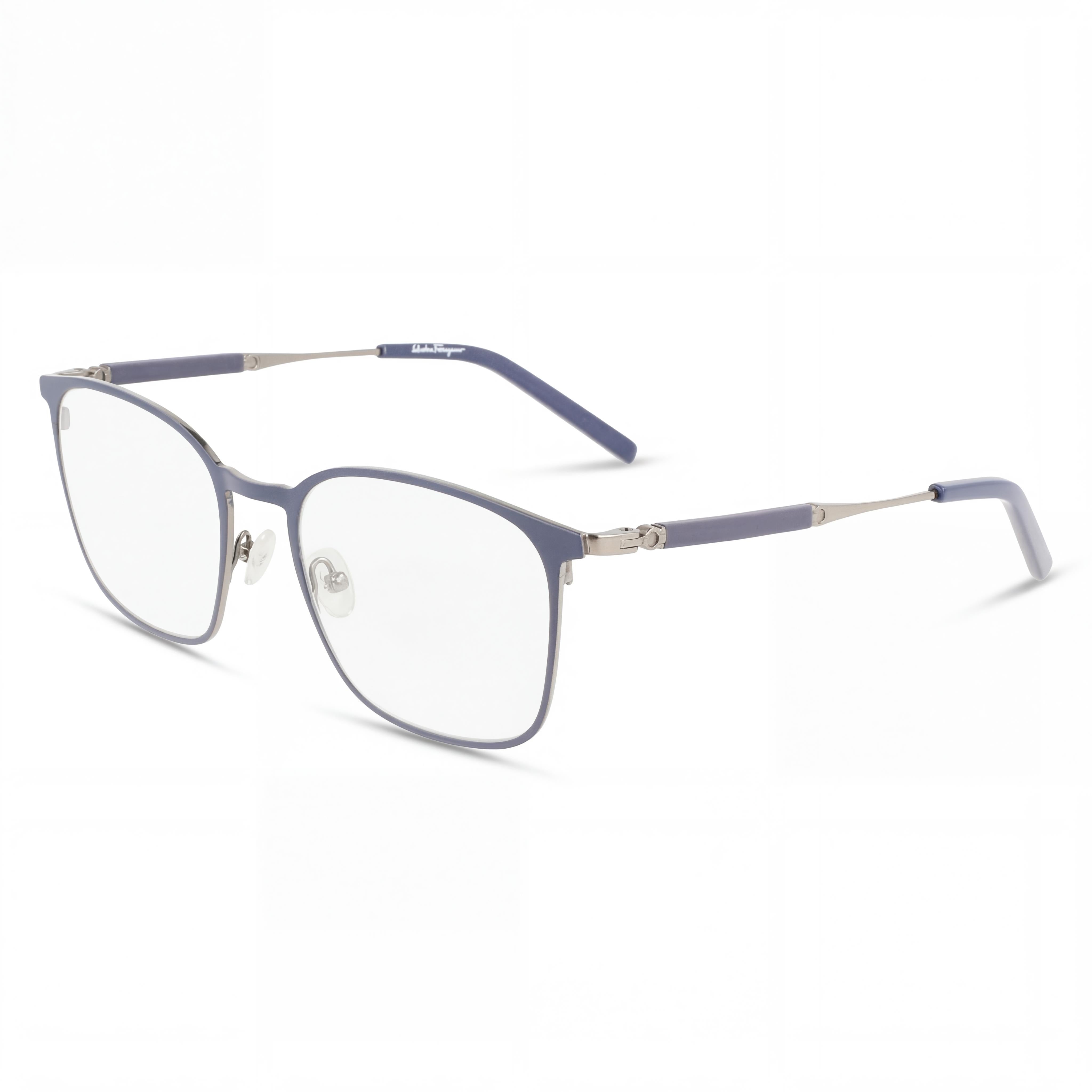 Gafas graduadas de titanio para mujer Salvatore Ferragamo Modern Blue Light Ruthenium de 54 mm, Photo 1
