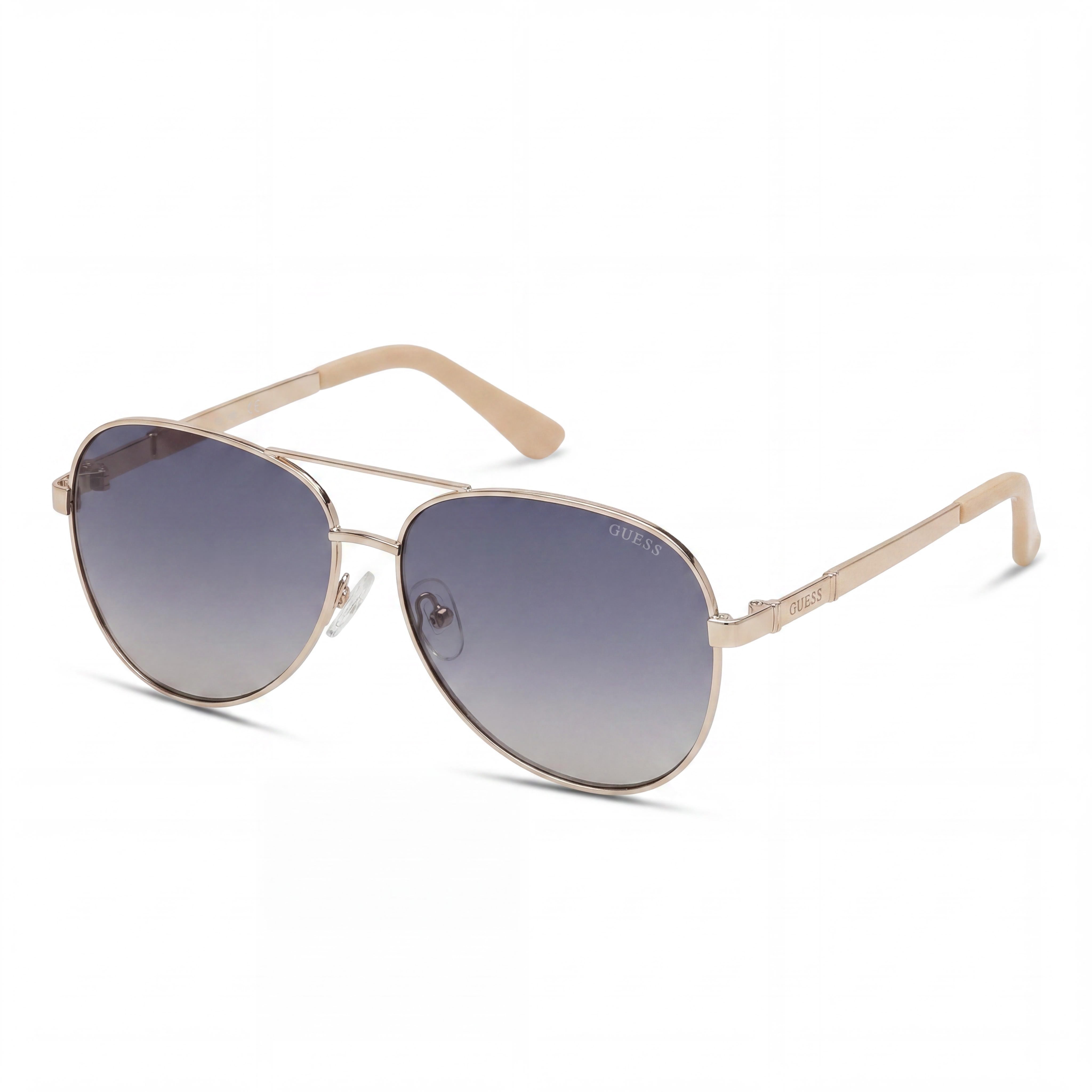 GUESS Gu00173 Rose Gold Metal Frame and Blue Lenses for Women Sunglasses 60-13-140mm, Photo 1