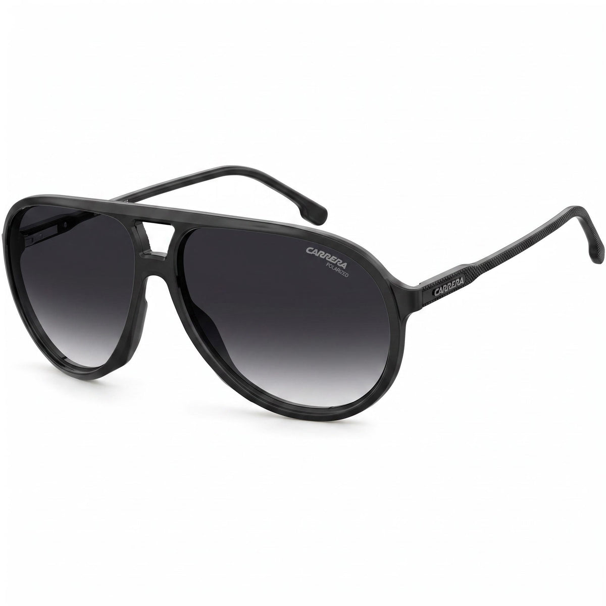 Gafas de sol de aviador Carrera 1033/S para hombre con montura de poliamida negra, lentes sombreadas gris oscuro, 61 mm, protección UV, Photo 1