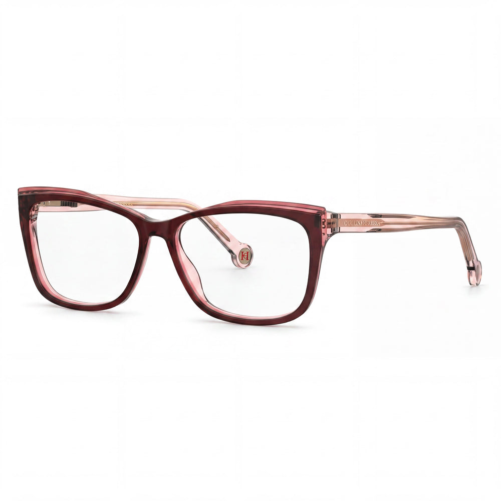 Carolina Herrera Modern Women's Acetate Frame Non-Polarised Sunglasses Burgundy Pink Lens Width 53mm