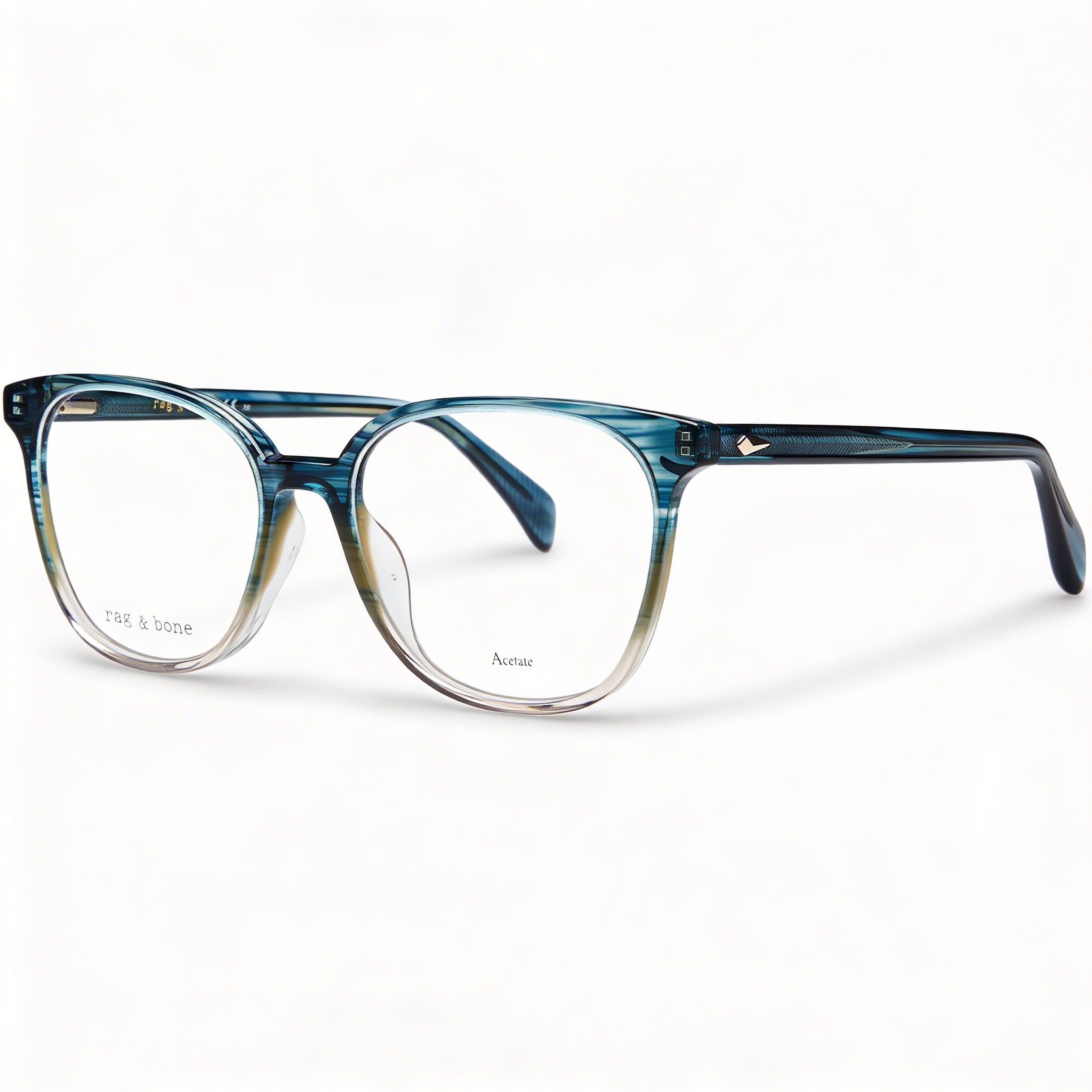 Rag & Bone Modern Women's Multicolored Acetate Teal Non-polarised Eyewear 52mm, Photo 1