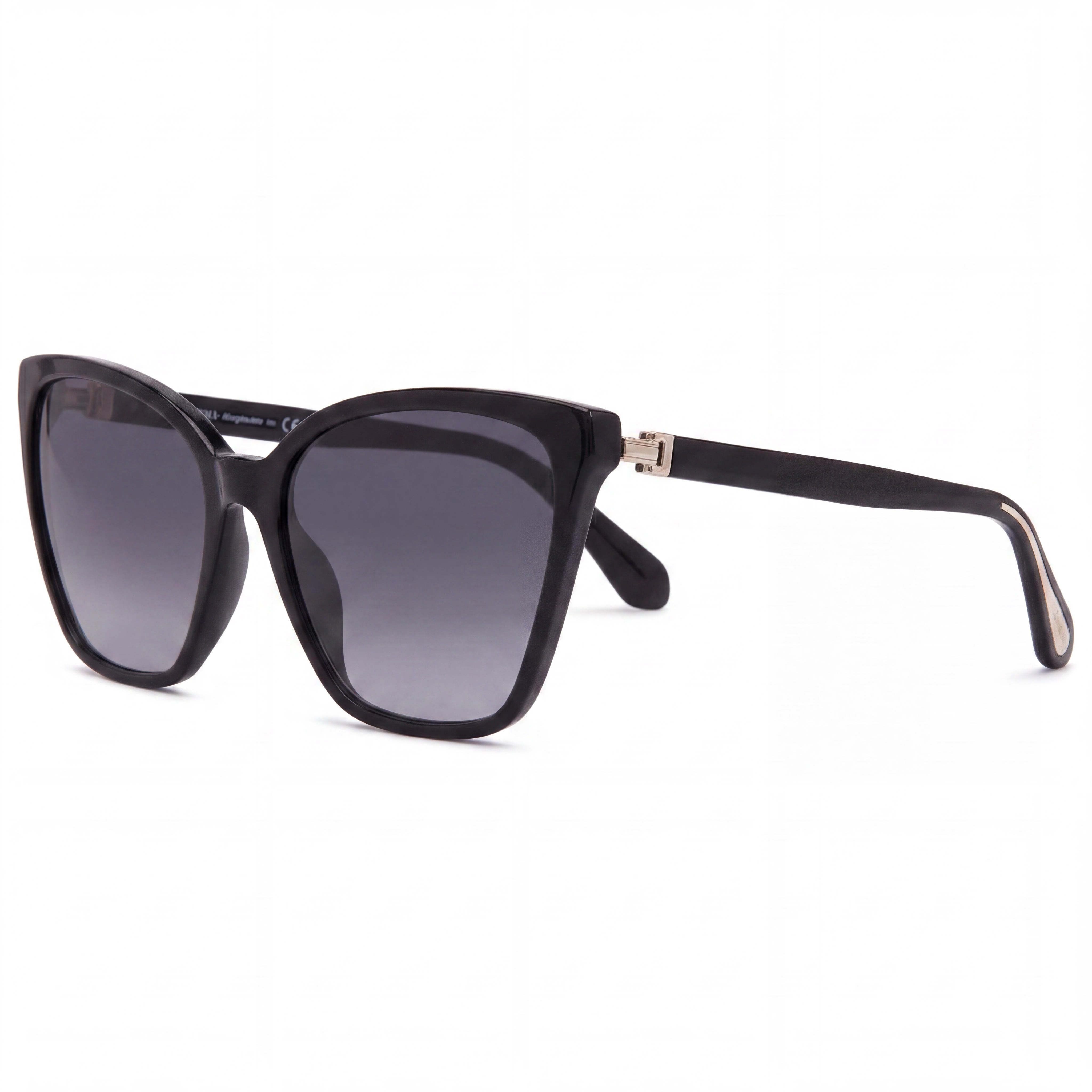 Gafas de sol polarizadas Kate Spade New York Glam Cat Eye de acetato negro con protección UV para mujer, 56 mm, Photo 1
