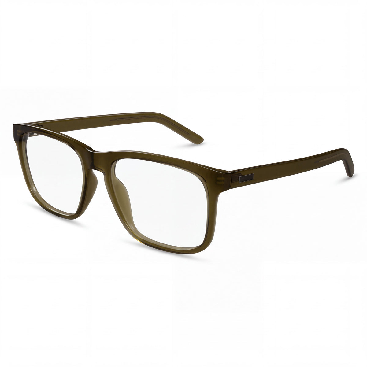 PUMA Pu0517o-004 Unisex Classic Acetate Eyeglasses Green Transparent Frame Multicolor Lenses 55-17-145, Photo 1