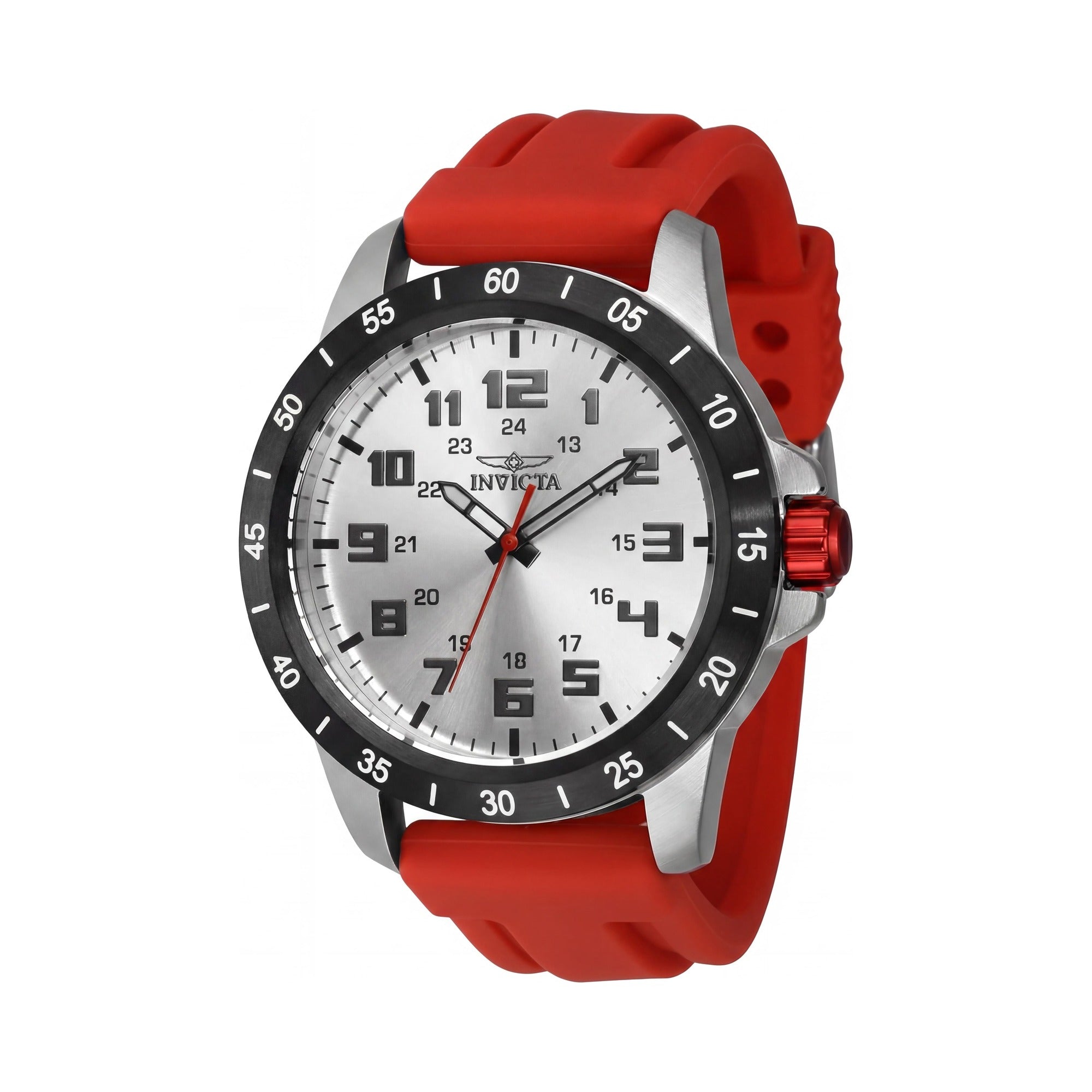 Invicta Pro Diver 40002 Unisex Quartz Watch with Silver Stainless Steel Case, Silicone Strap & 10 ATM Water Resistance, 45mm, Photo 1