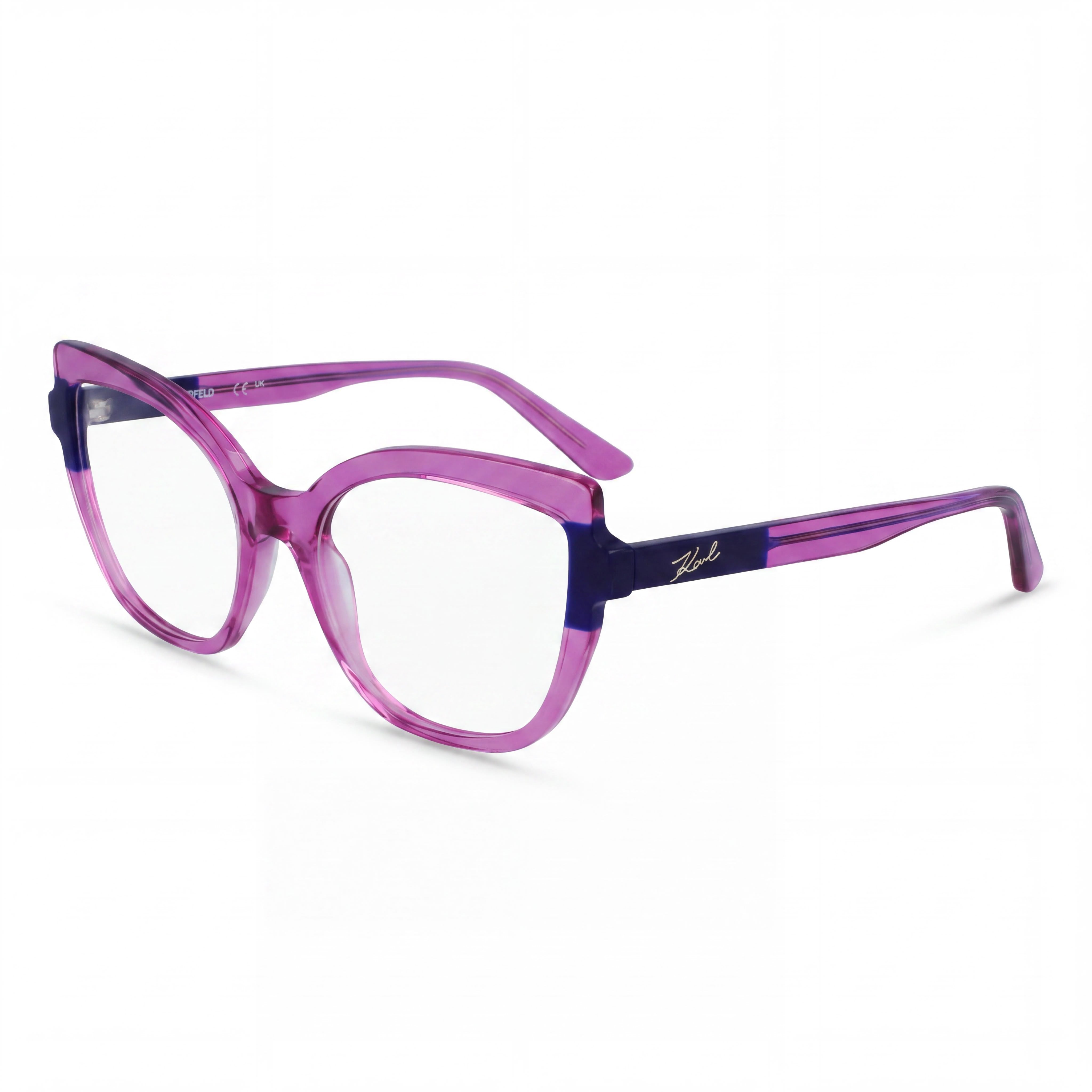 Gafas KARL LAGERFELD Unisex Modernas con Montura de Acetato Verde Cereza y Lentes de Policarbonato de 54 mm, Photo 1