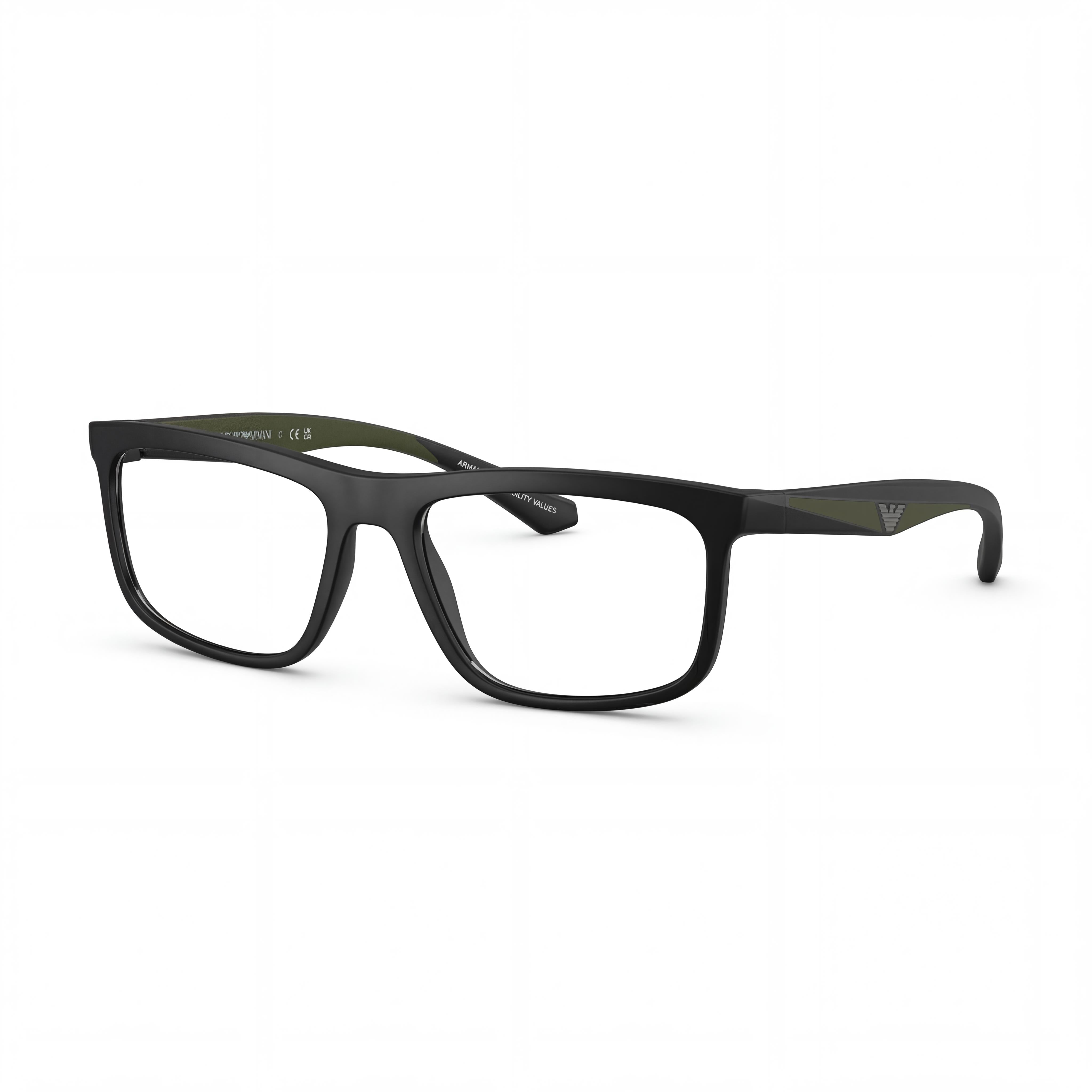 Emporio Armani Ea3246 Women's Matte Black Plastic Optical Frame with 55-17-145mm Dimensions, Photo 1