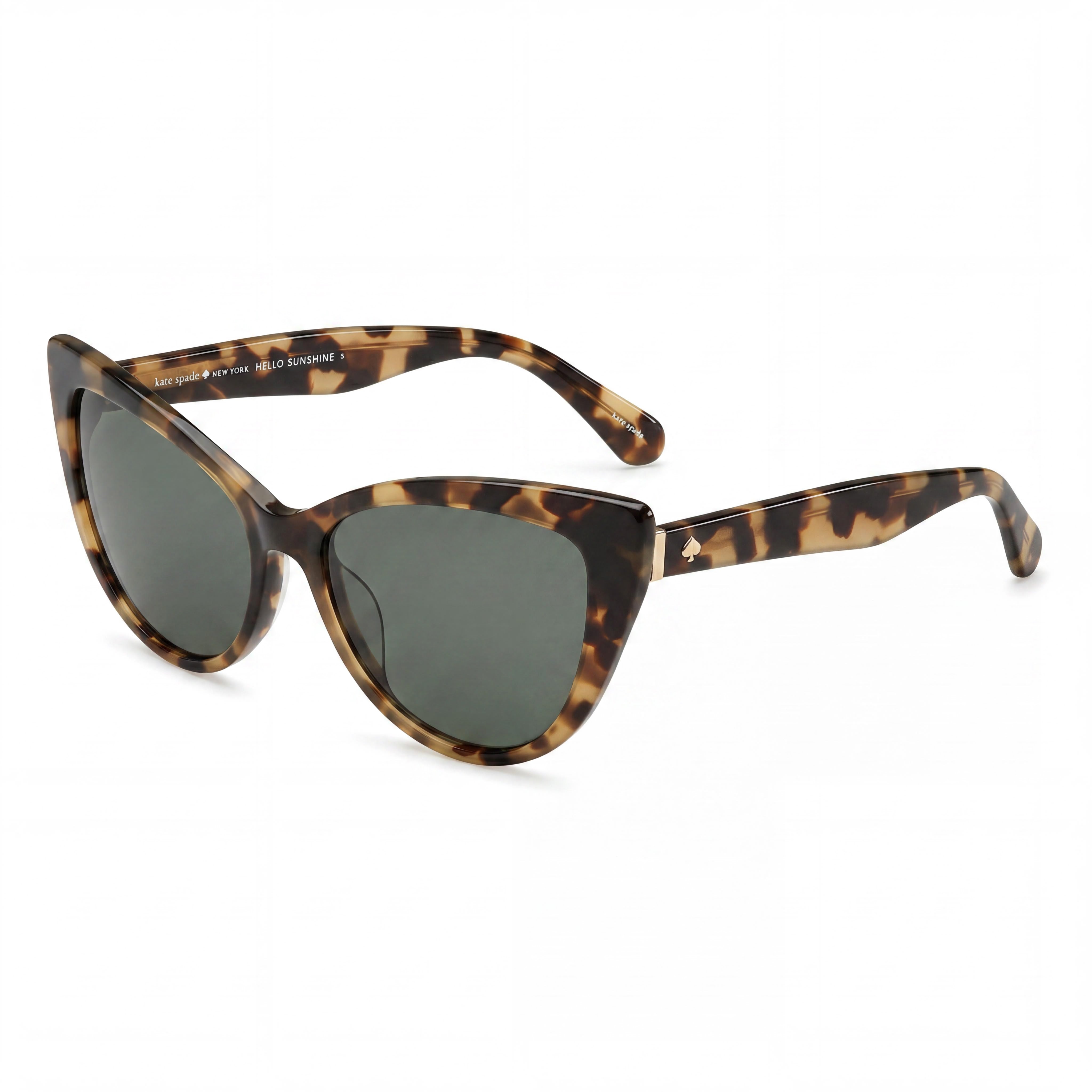 Kate Spade New York Karina/S Women's Cat-Eye Plastic 100% UV Protection Sunglasses Dark Havana Green Frame Havana Lens 56mm, Photo 1