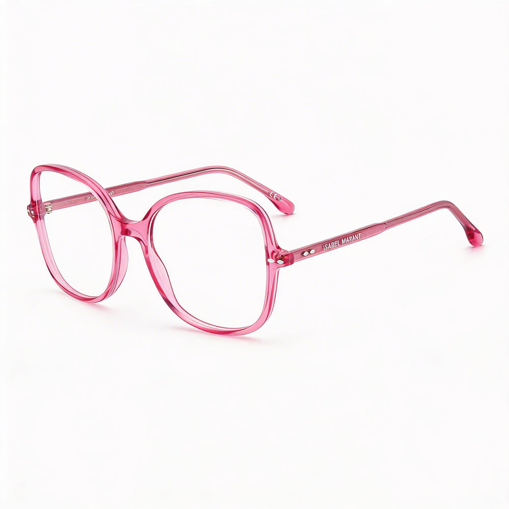 Isabel Marant Gafas Rosas y Plateadas de Acetato Modernas Unisex 54mm