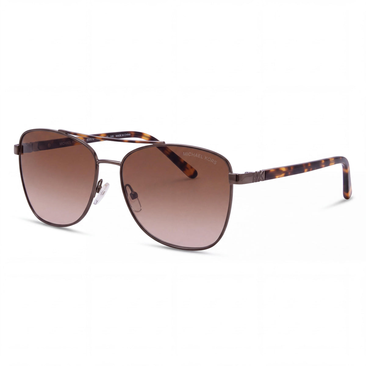 Michael Kors 0MK1096 160013 Women's Aviator Metal Sunglasses, Olive Brown Gradient Frame, Brown Gradient Lenses, UV400, 59mm, Photo 1