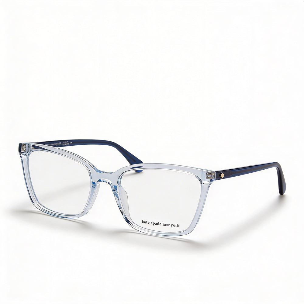 Gafas de sol Kate Spade New York Modern para mujer, montura completa de acetato, cuadradas, azules transparentes, 53-53-140