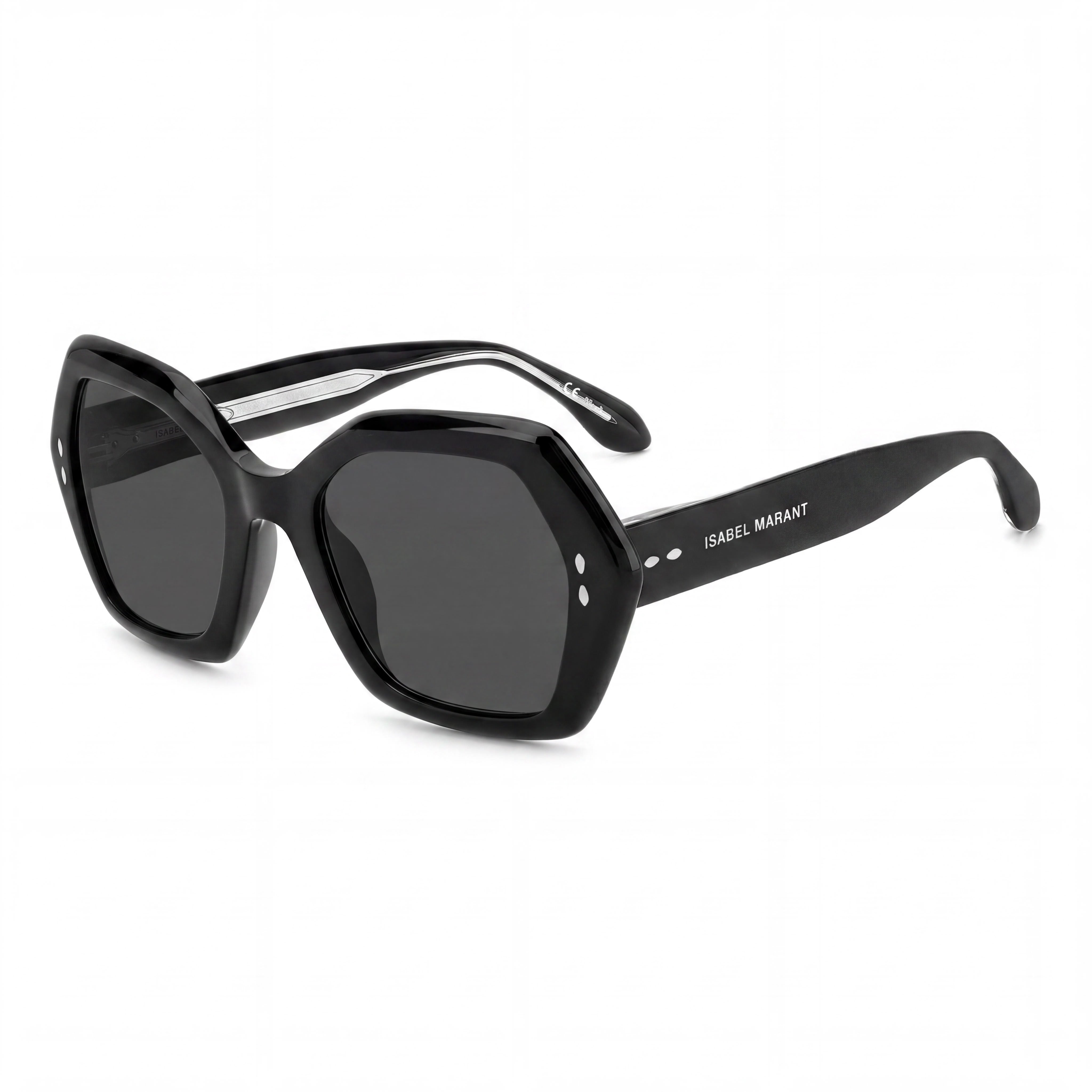 Isabel Marant Modern Women's Octagonal Black Acetate Polycarbonate Lenses UV Protection Sunglasses 53-22-145, Photo 1