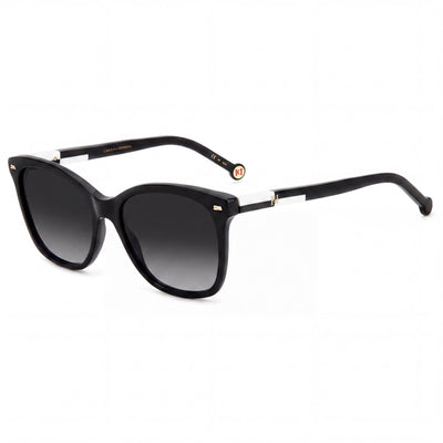 Carolina Herrera Her 0137/S Unisex Black White Acetate Frame Polycarbonate Lens UV Protection Sunglasses 54mm
