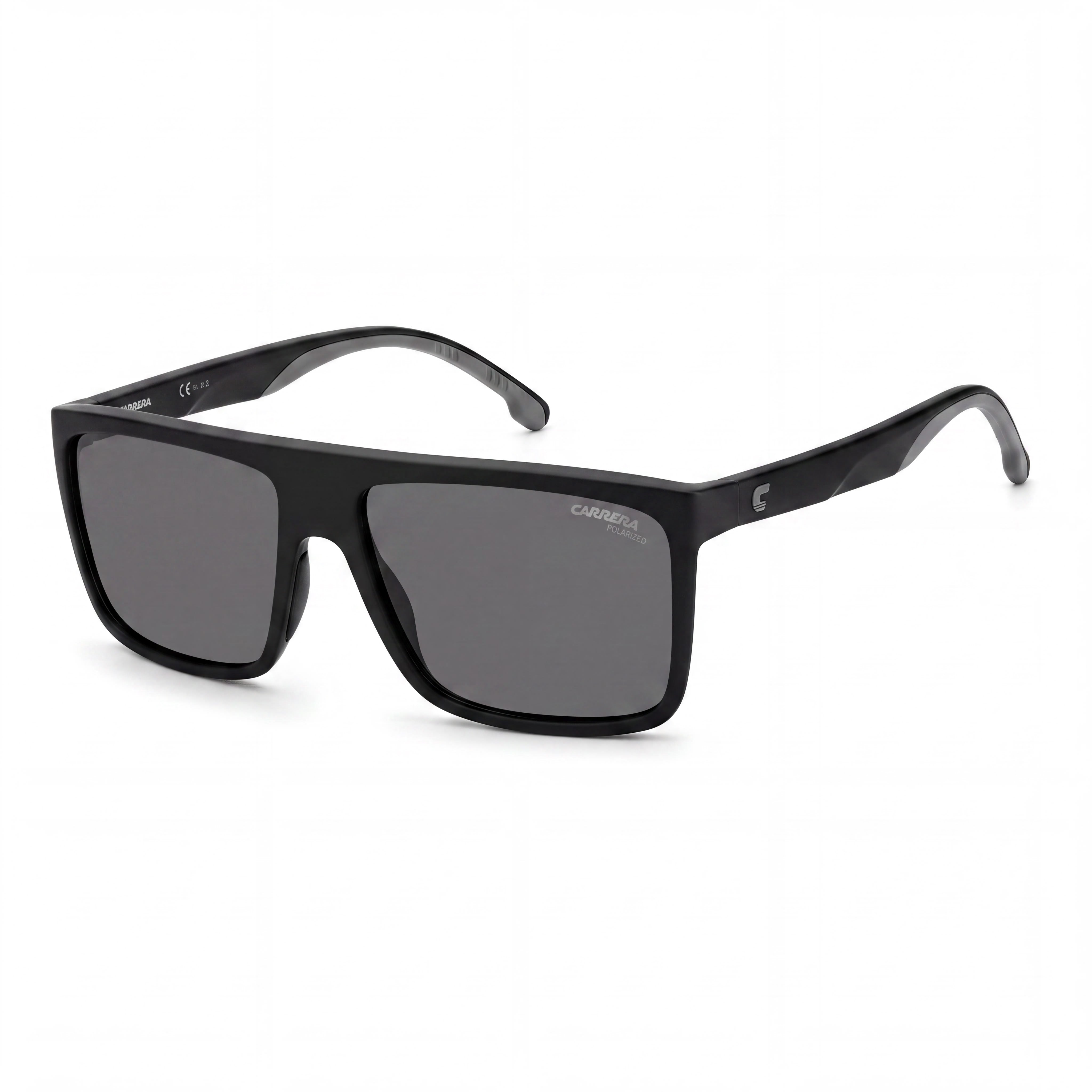 Carrera 8055/S Unisex Matte Black Grey Plastic Frame Polarized Grey UV Protection Sunglasses 58mm Lens, Photo 1