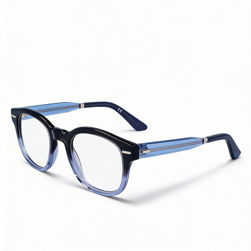 Gafas unisex Calvin Klein CK23511 de acetato gris y azul con lentes de policarbonato, talla 49-21-140 mm