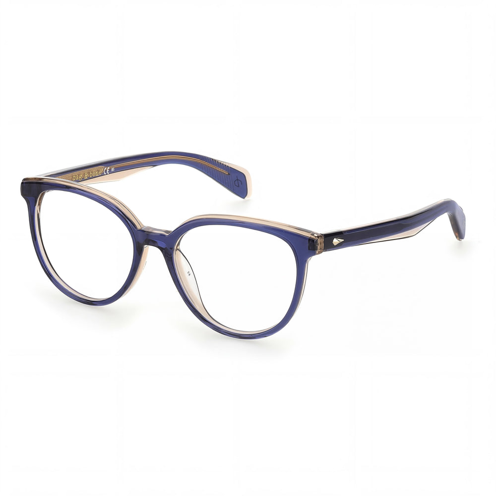 Gafas de mujer rag & bone Rnb3029 con montura de acetato negro y lentes de policarbonato transparente de 50 mm