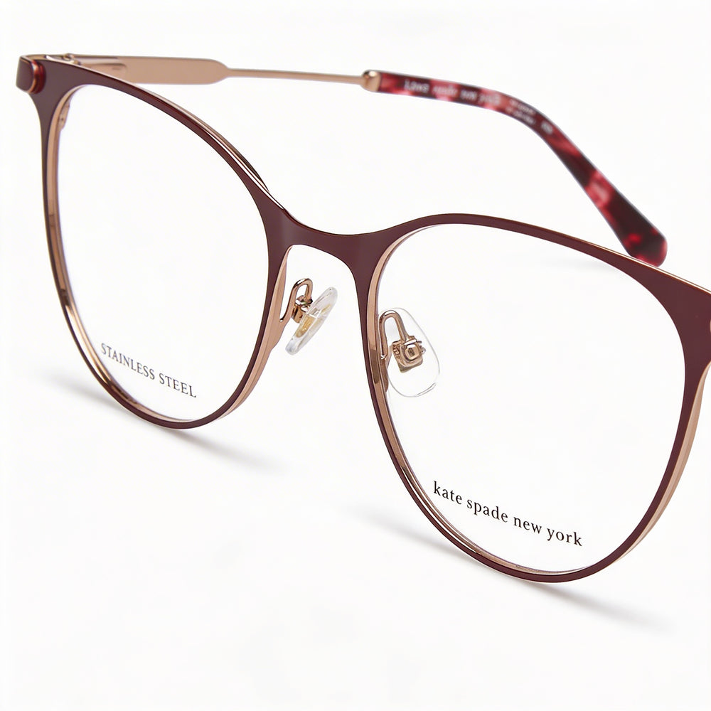 kate spade new york Lida/G Women's Polarized Stainless Steel Rose Gold Red Polycarbonate 50mm Sunglasses