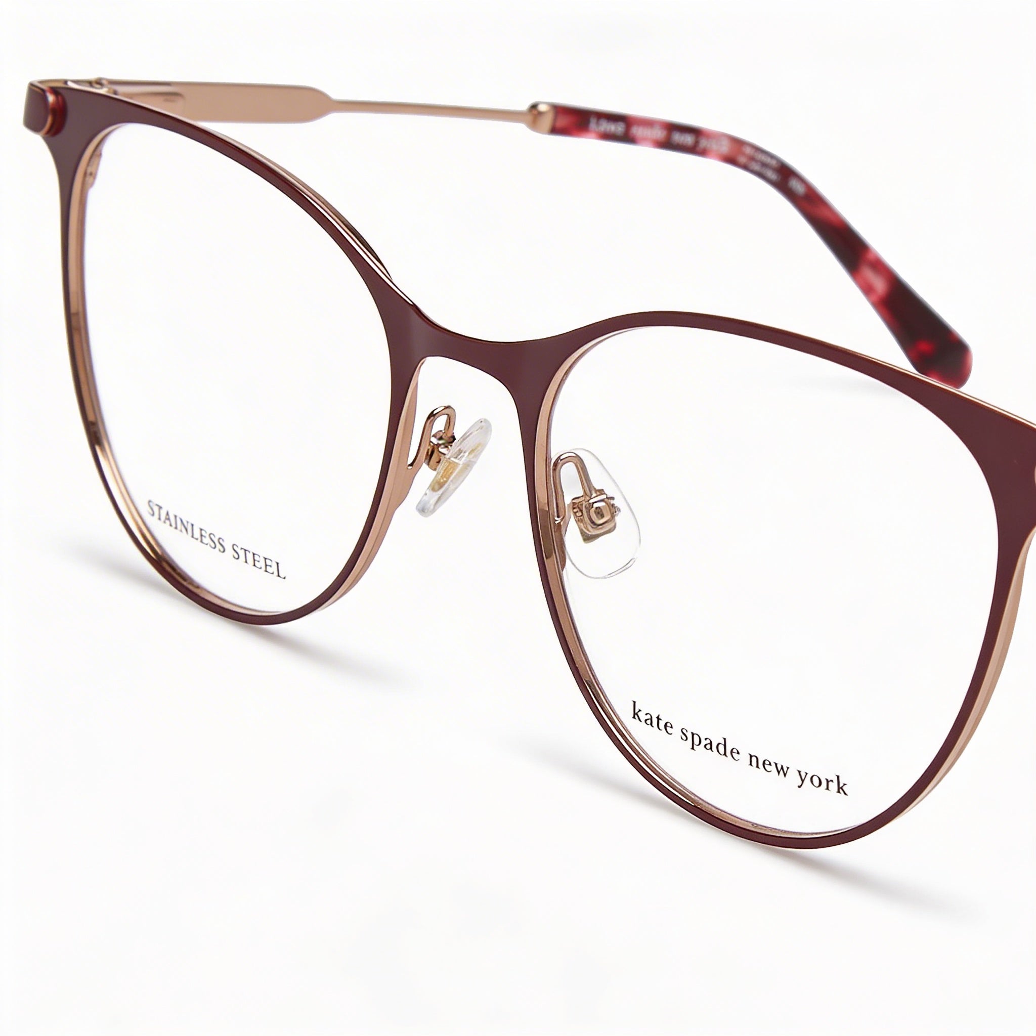 Gafas de sol Kate Spade New York Lida/G para mujer, polarizadas, de acero inoxidable, color oro rosa y policarbonato rojo, 50 mm, Photo 2