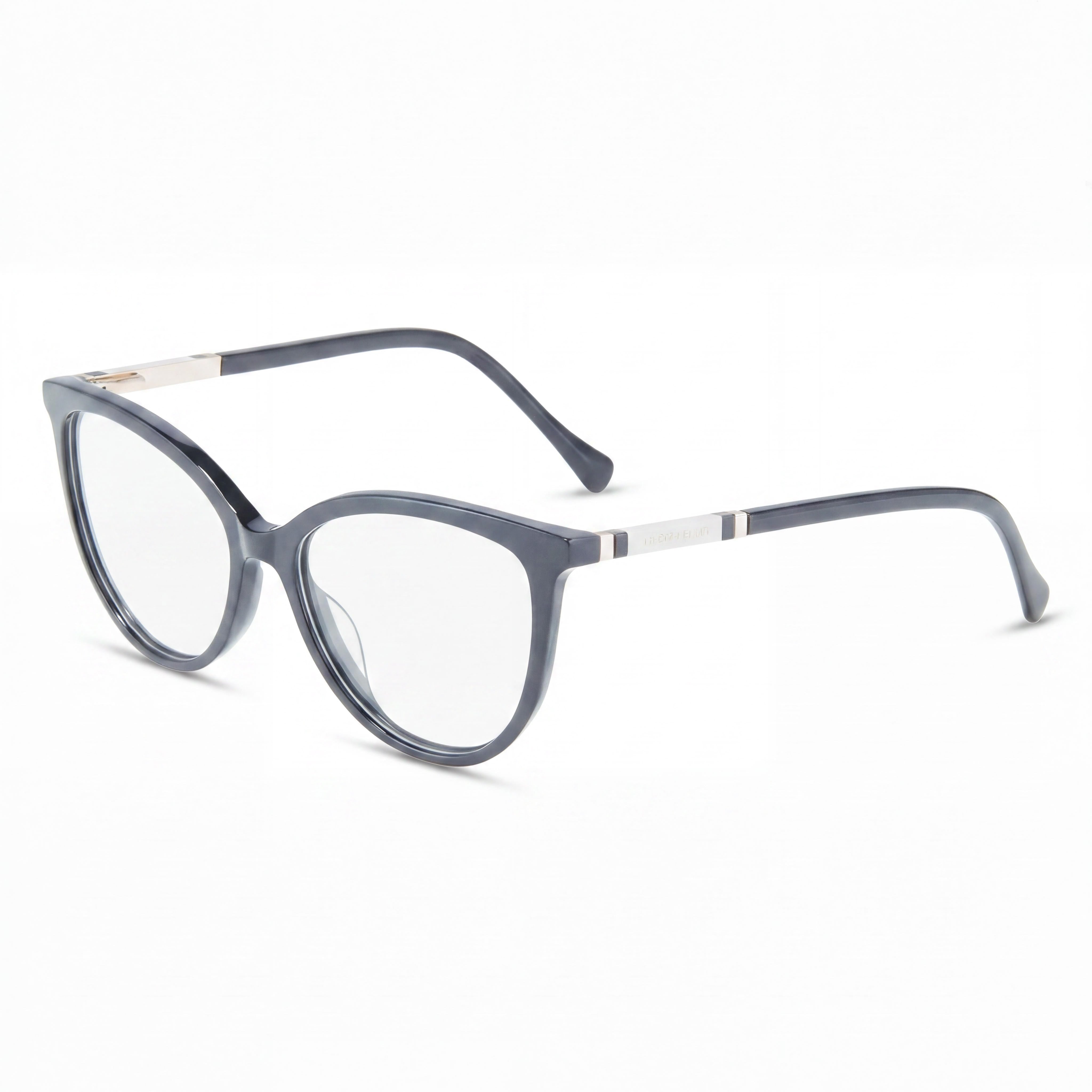 Lucky Brand D226 Women's Full Rim Cat-Eye Plastic Black, White, Gold Logo Polarized Clear Lens Eyewear 52-16, Photo 1