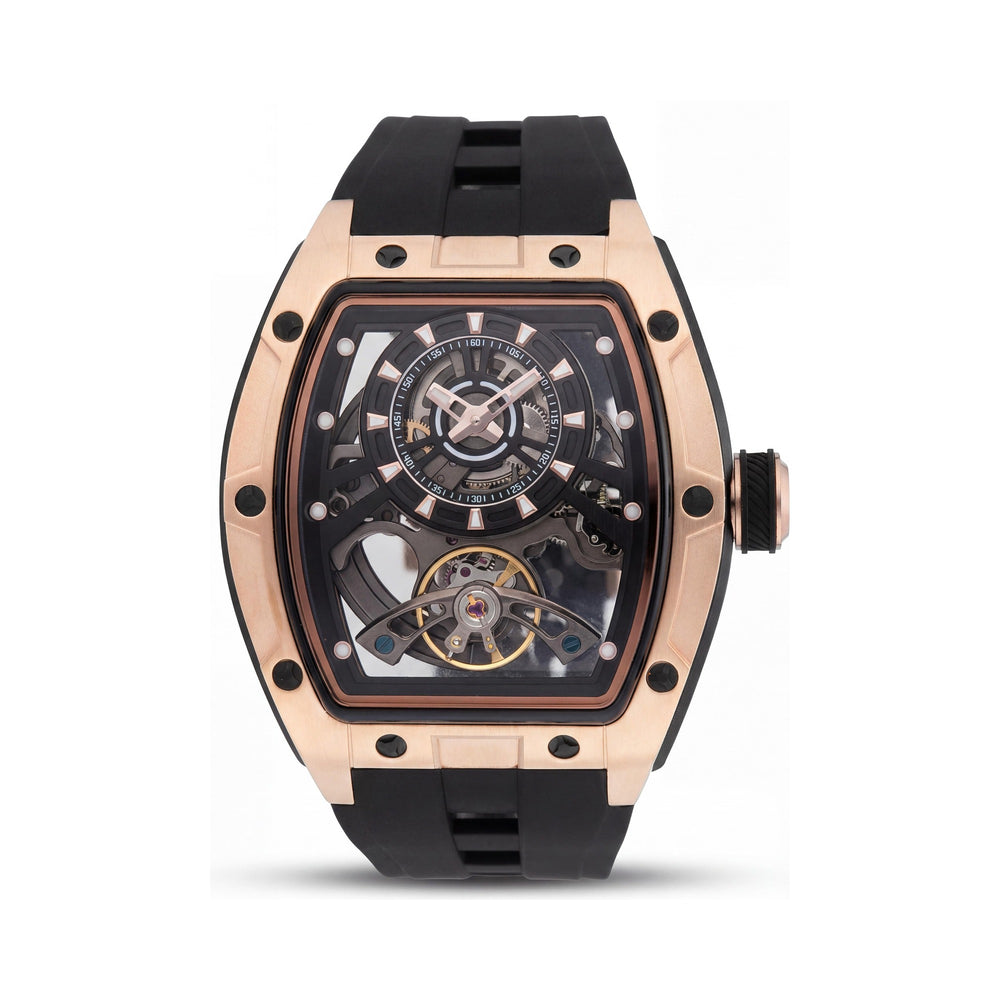 Invicta S1 Rally 49037 Reloj cronógrafo automático para hombre, caja de acero inoxidable de 44 mm, esfera negra, correa de silicona