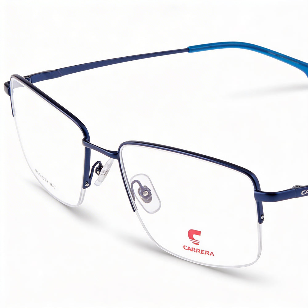 Gafas de sol polarizadas unisex Carrera 8895 con marco de metal azul mate y ancho de lente de 55 mm
