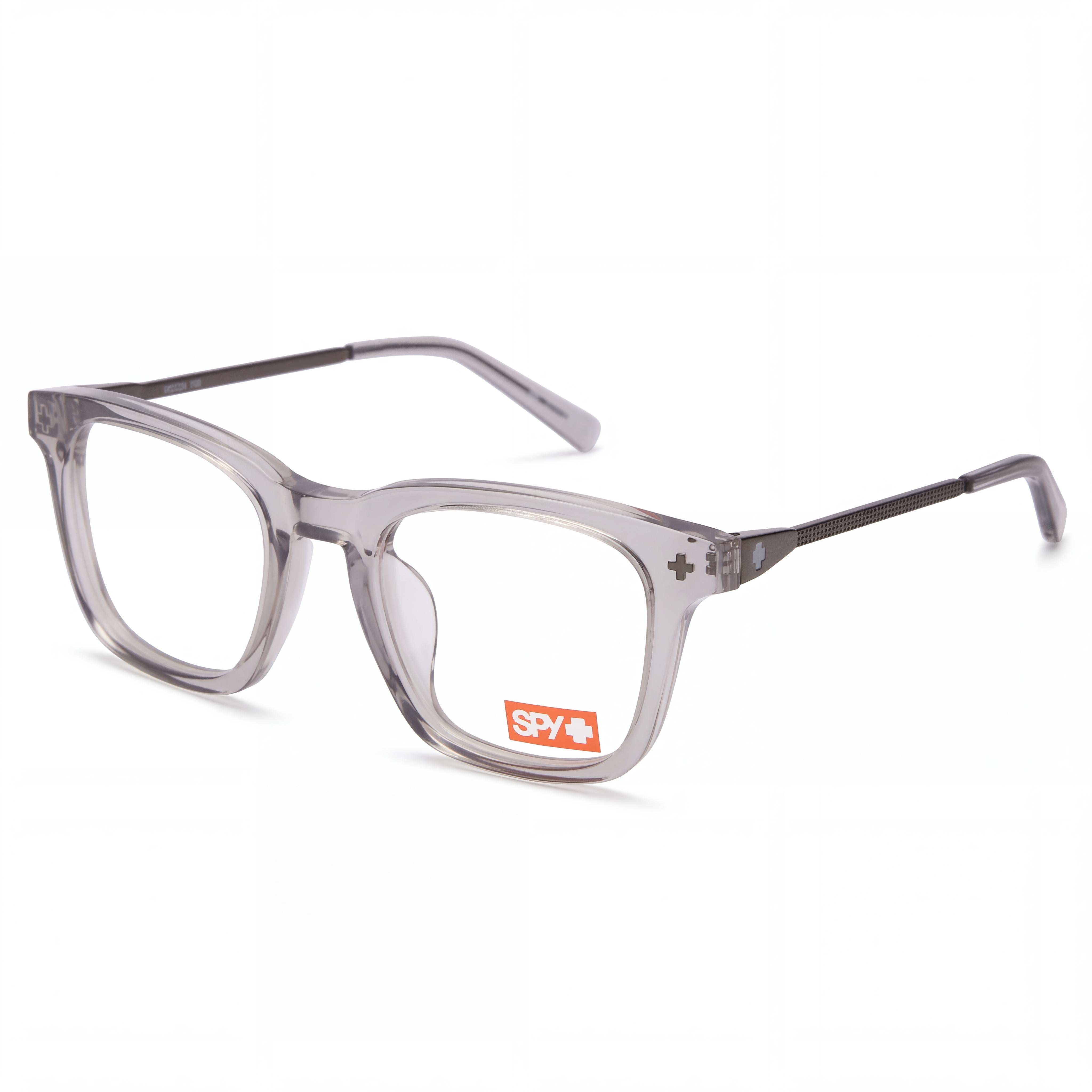 Spy Casual Eyeglasses for Women with Plastic Frame, Crystal Smoke Matte Dark Gunmetal, 52mm, Photo 1
