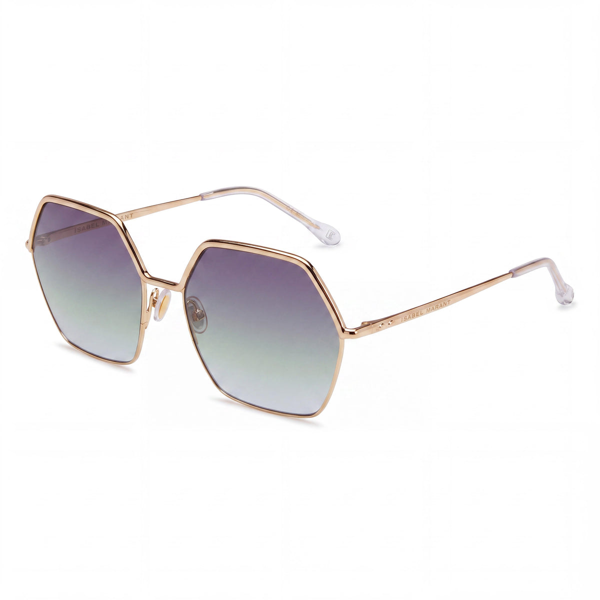 Isabel Marant Thin Metal Edgy Women's Stainless Steel UV Protection Sunglasses, Rose Gold Grey/Rose Gold, 59mm, Photo 1