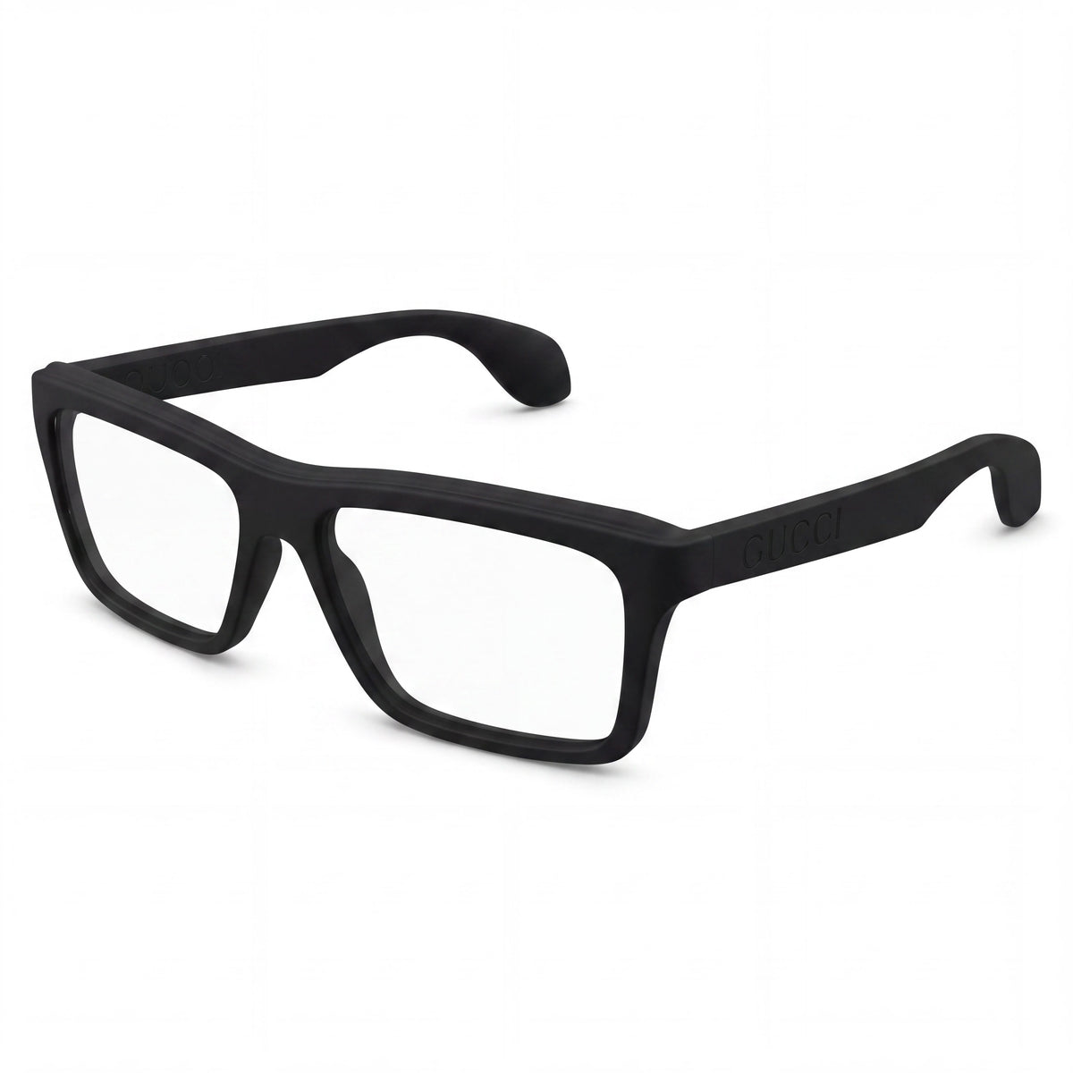 Gucci Classic Men's Acetate Eyewear Frames featuring Black Finish and Multicolor Lenses, 55mm Lens Width, Photo 1
