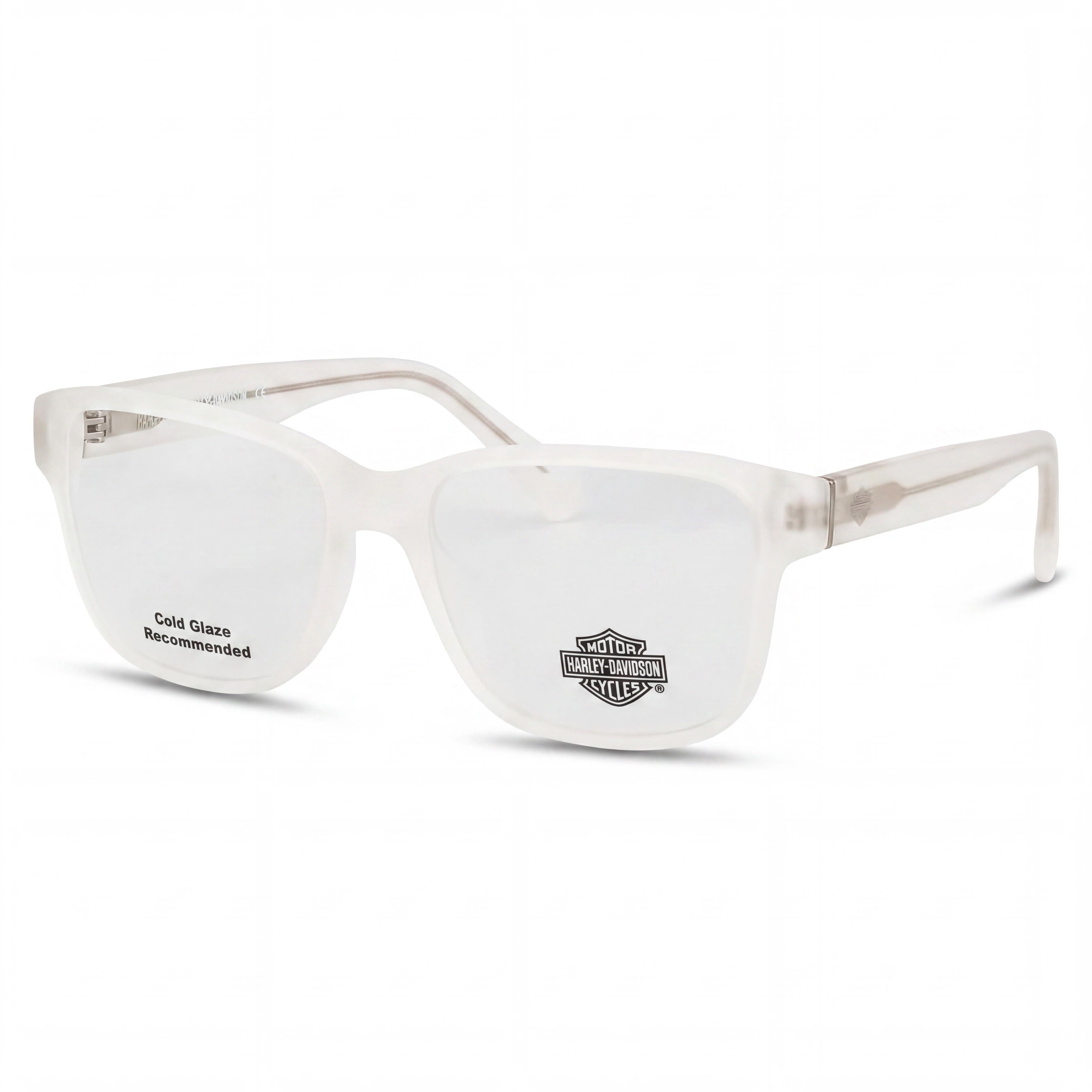 Harley-Davidson HD0981 Men's Full-Rim Rectangular Plastic Demo Eyeglasses Crystal Black 53mm, Photo 1
