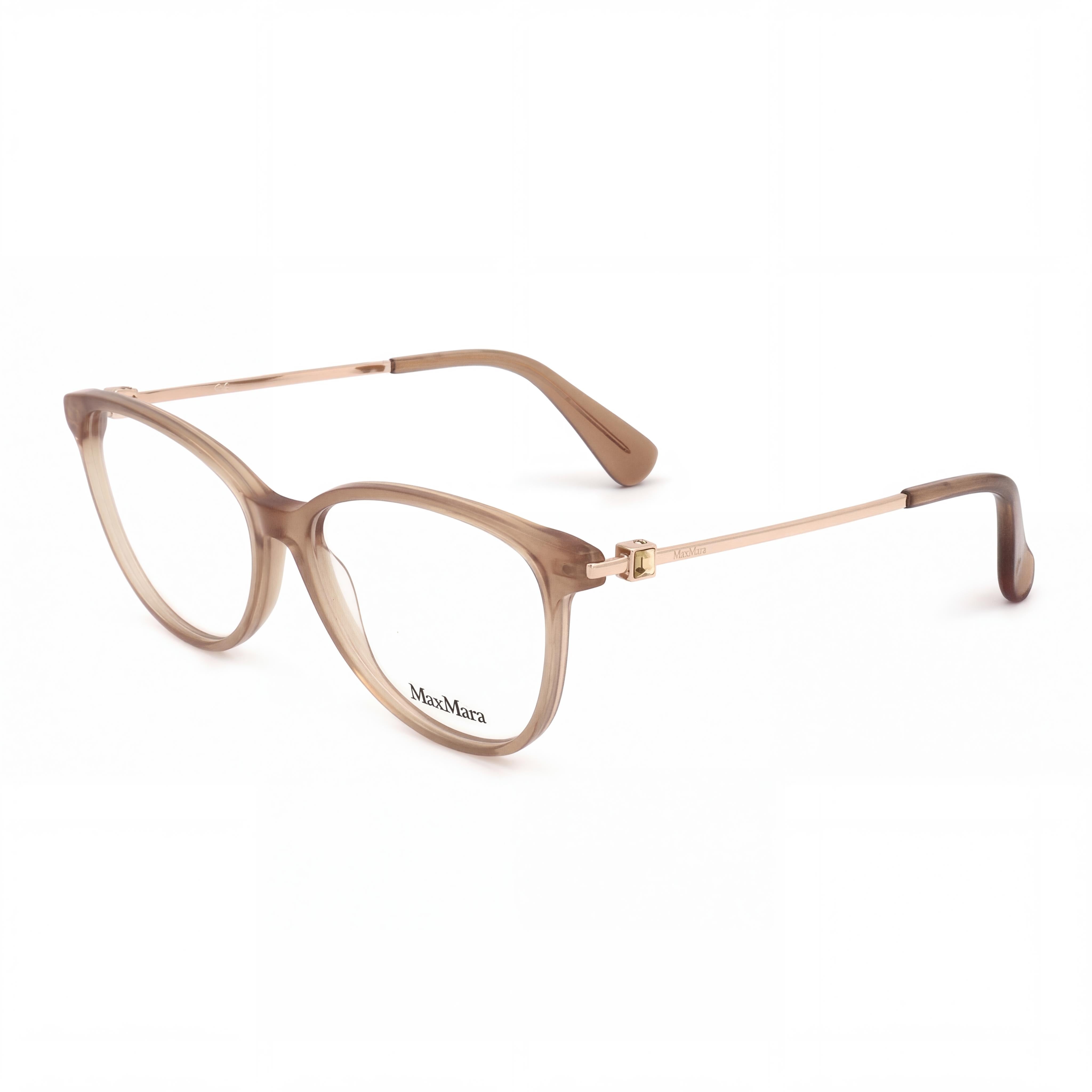 Monturas ópticas de plástico beige para mujer MaxMara Casual 54mm, Photo 1