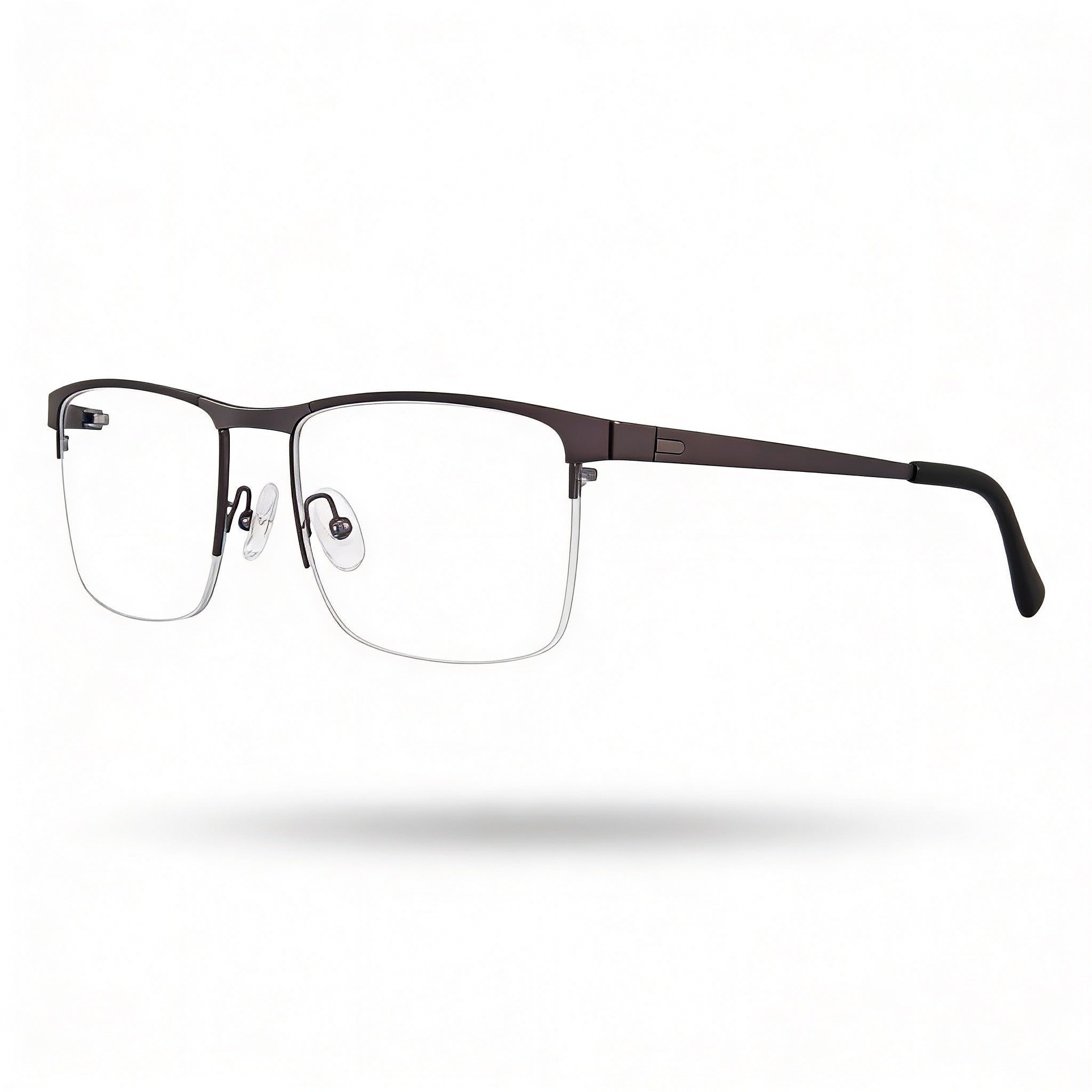 Gafas Chesterfield Ch 113xl para hombre con montura de metal gris y lentes transparentes de 57 mm de ancho., Photo 1