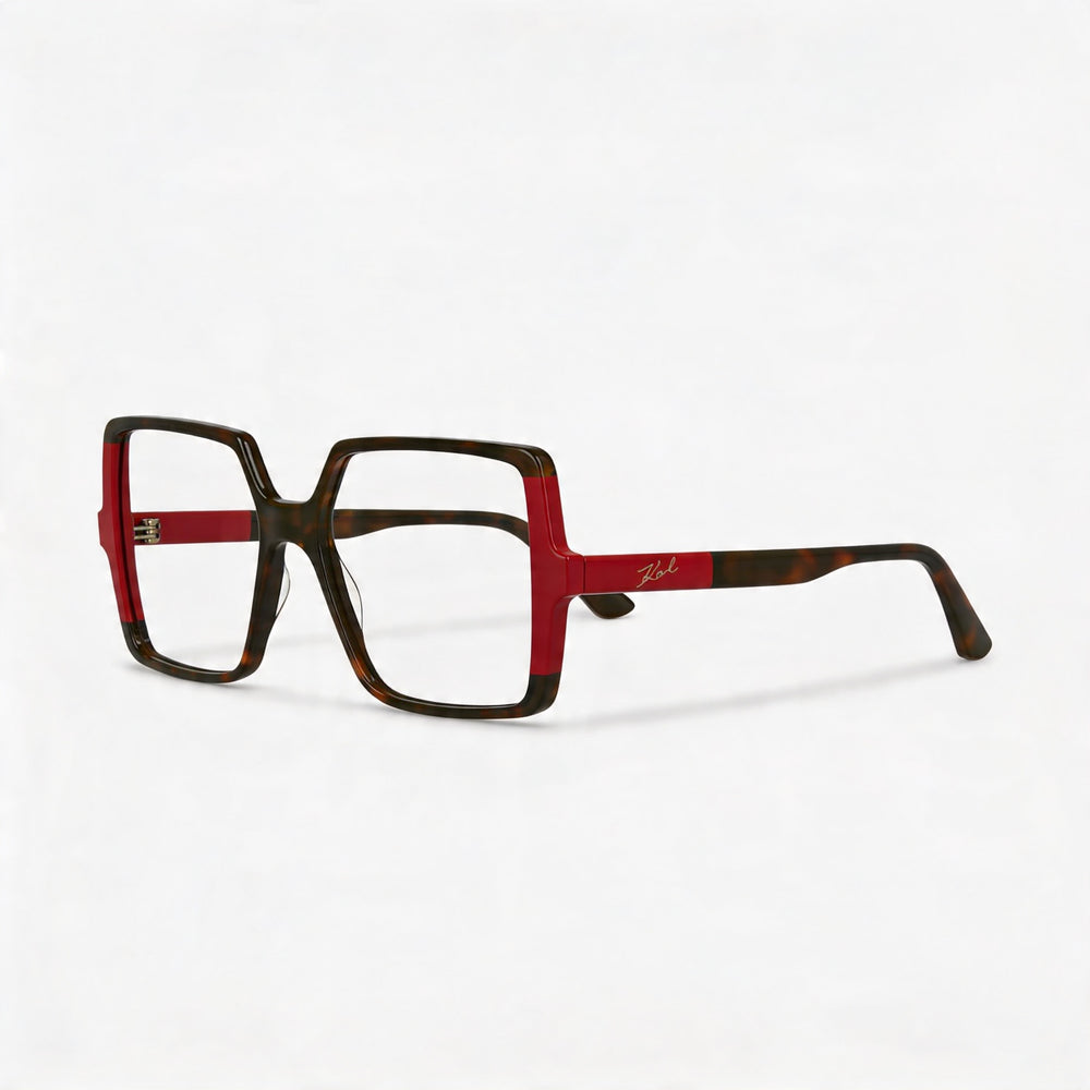 KARL LAGERFELD Kl6169 Women's Acetate Eyeglasses with Dark Tortoise/Red Frame 54-17-140