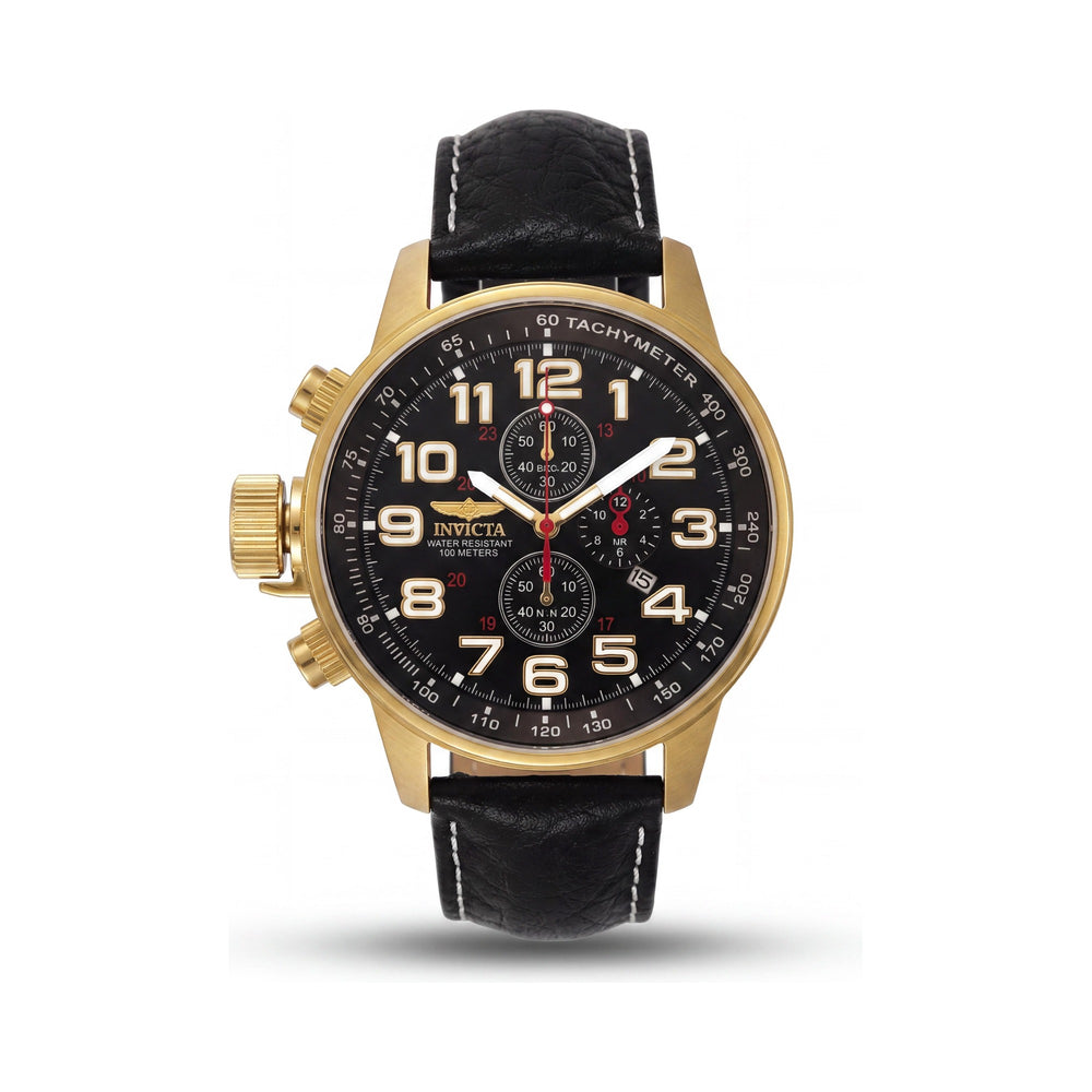 Invicta Men's Lefty Chronograph Black Leather 3330