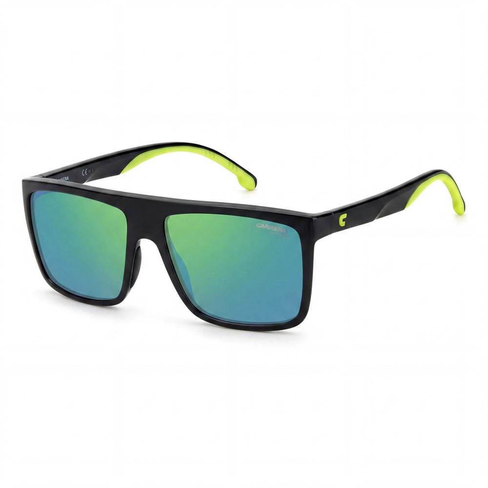 Carrera CA8055/S Black Rectangle Mirrored Sunglasses for Men, 58mm