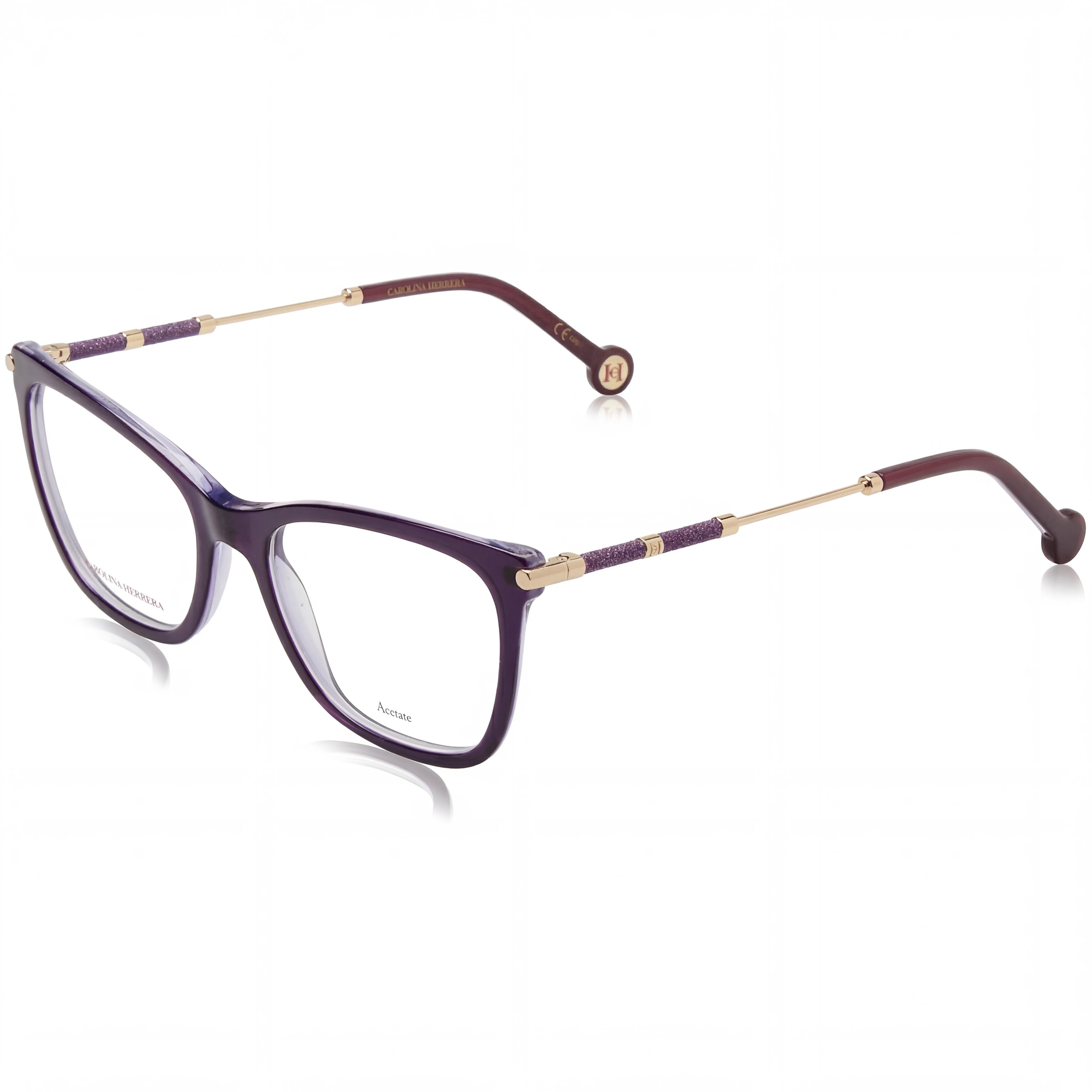 Carolina Herrera Her 0151 Men's Multicolored Acetate Frame Violet Gold Polycarbonate Lenses 54mm, Photo 1