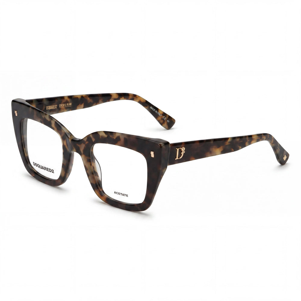 Dsquared2 Modern Women's Acetate Frame Sunglasses in Grey Havana, with Grey Havana Lenses, Size 47-25-145mm