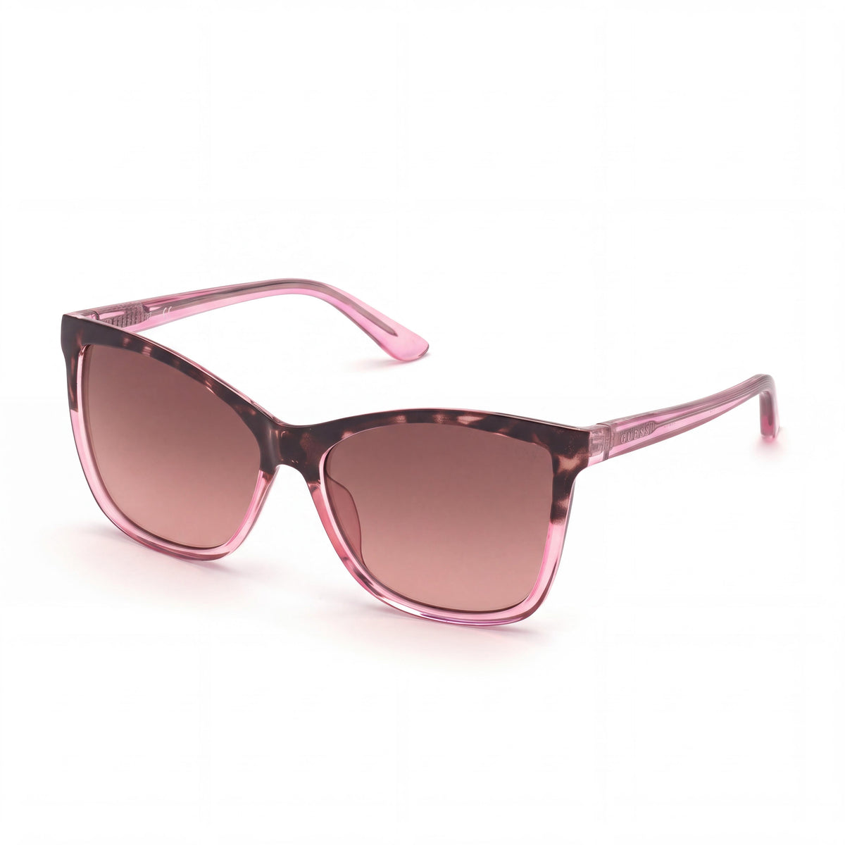 Gafas de sol de mujer de plástico inyectado, cuadradas, clásicas, de GUESS, espejo rosa brillante burdeos 57mm, Photo 1