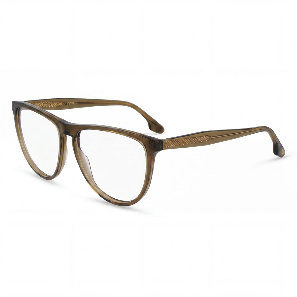 Monturas de gafas ópticas graduadas de mujer Victoria Beckham Vb2672 color caqui con lentes de 56 mm, puente de 15 mm y varillas de 140 mm